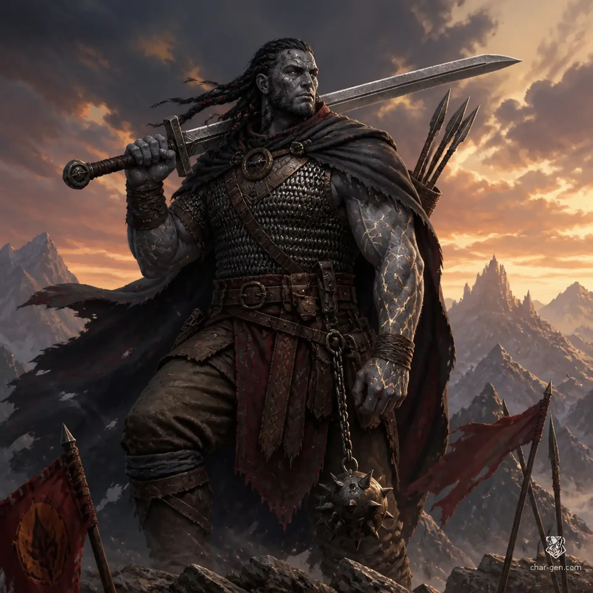 Laen Sima - AI-generated fantasy Character