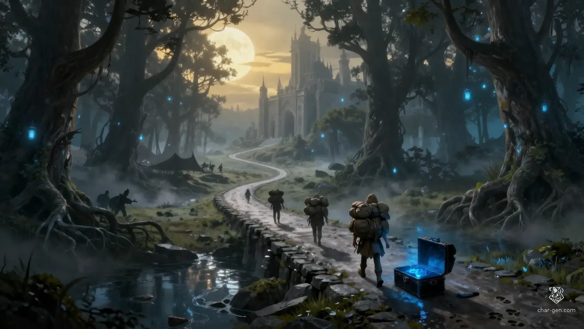 The Road Beneath Blue Lanterns