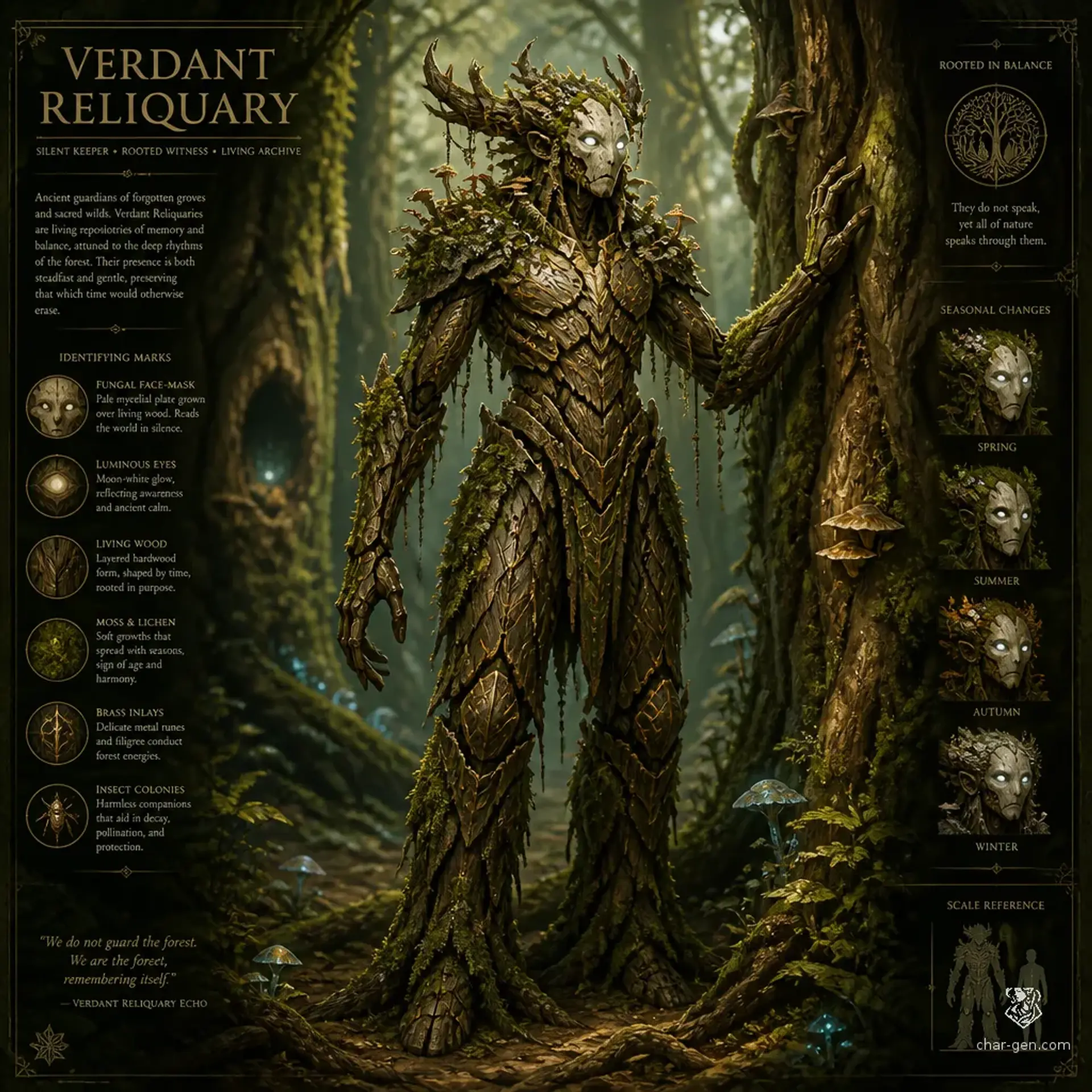 Verdant Reliquary - AI-generated fantasy Species