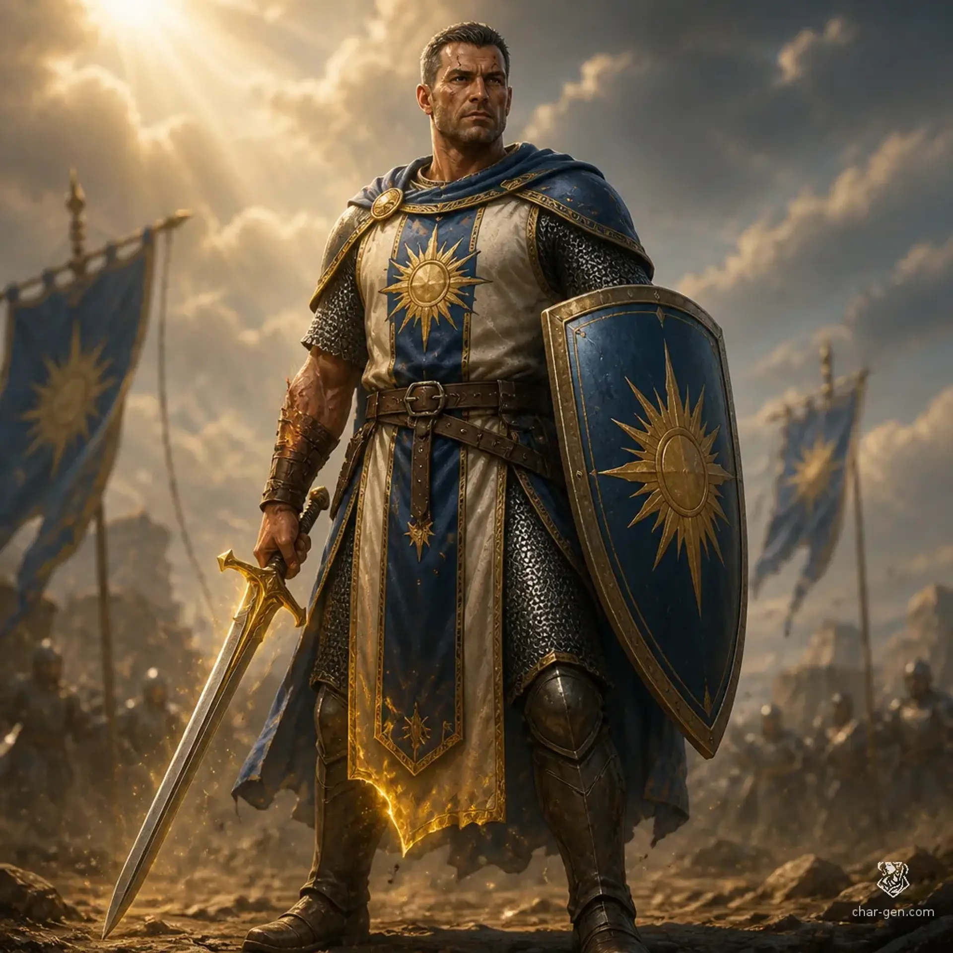 Sir Aldren Vey - AI-generated fantasy Character