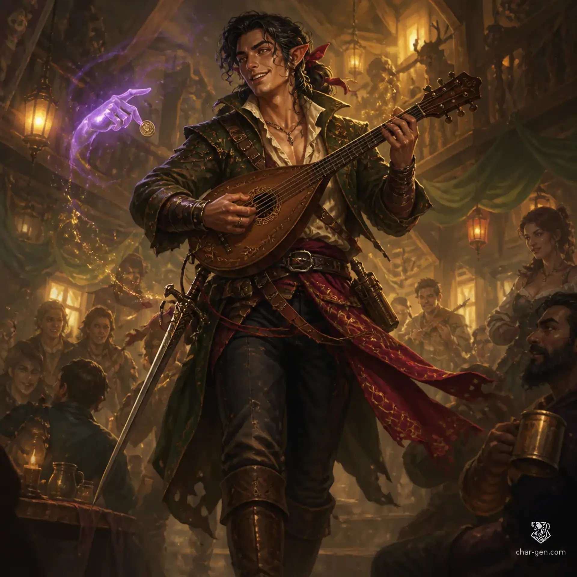 Caspian Vale - AI-generated fantasy Character
