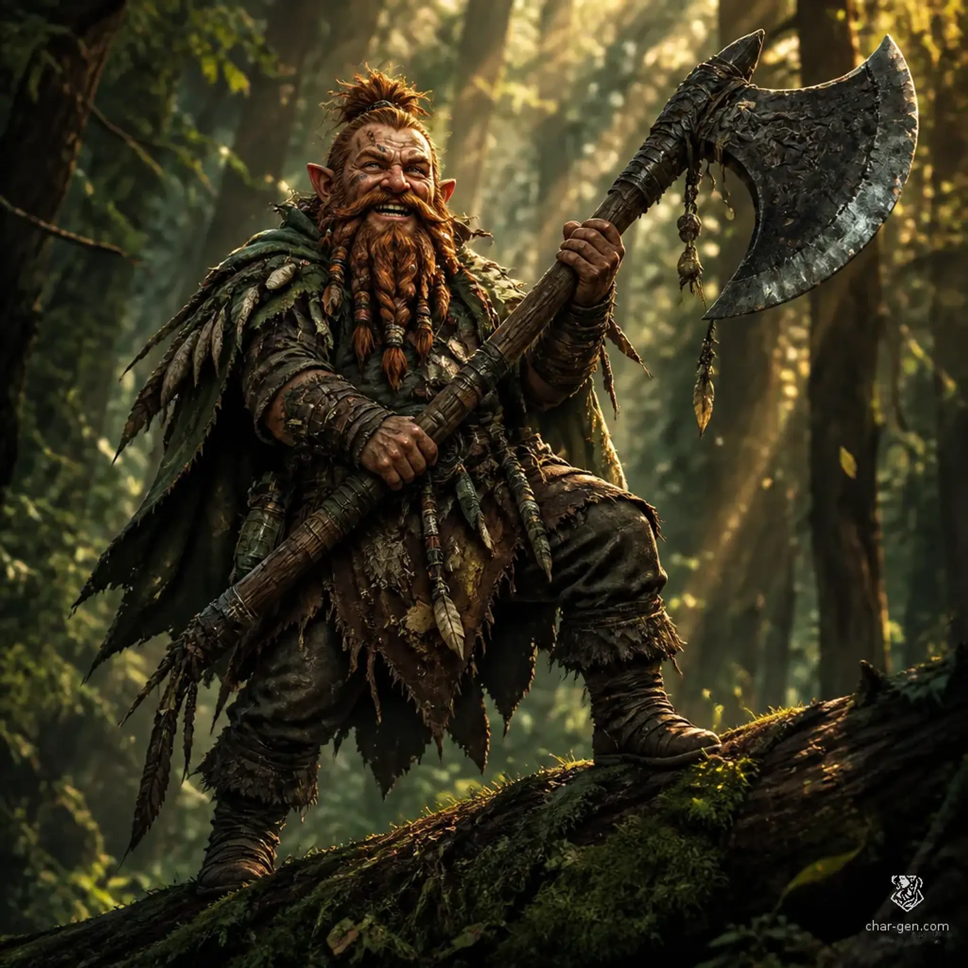 Brindle Tumblethumb - AI-generated fantasy Character