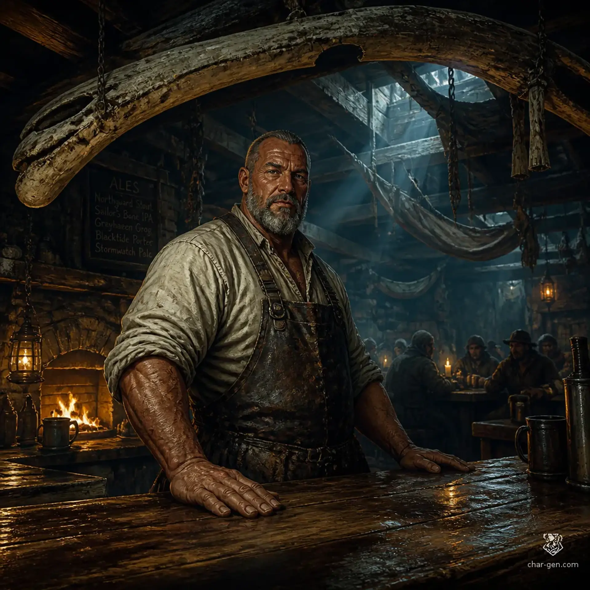 The Rusty Hook - AI-generated fantasy Tavern