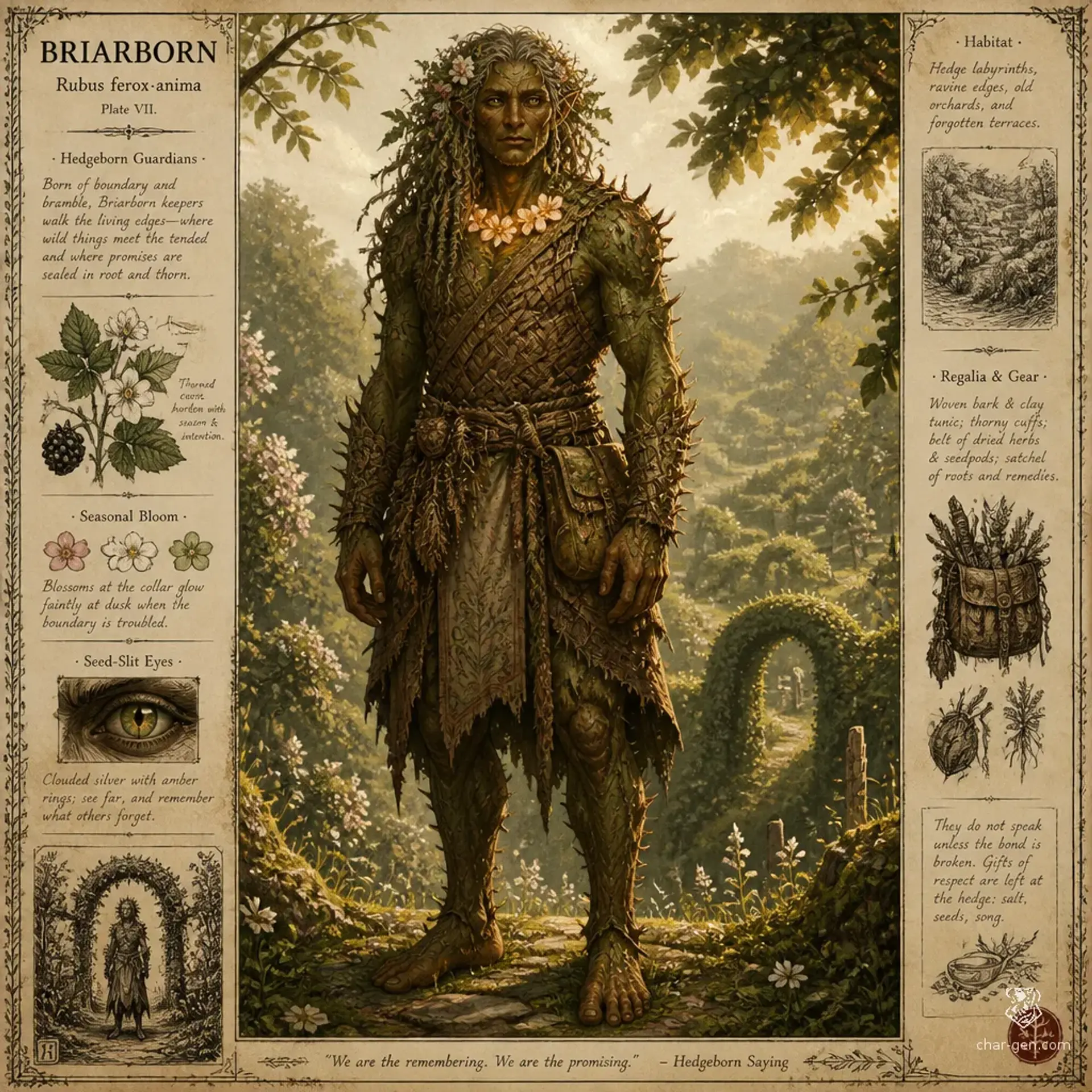 Briarborn - AI-generated fantasy Species