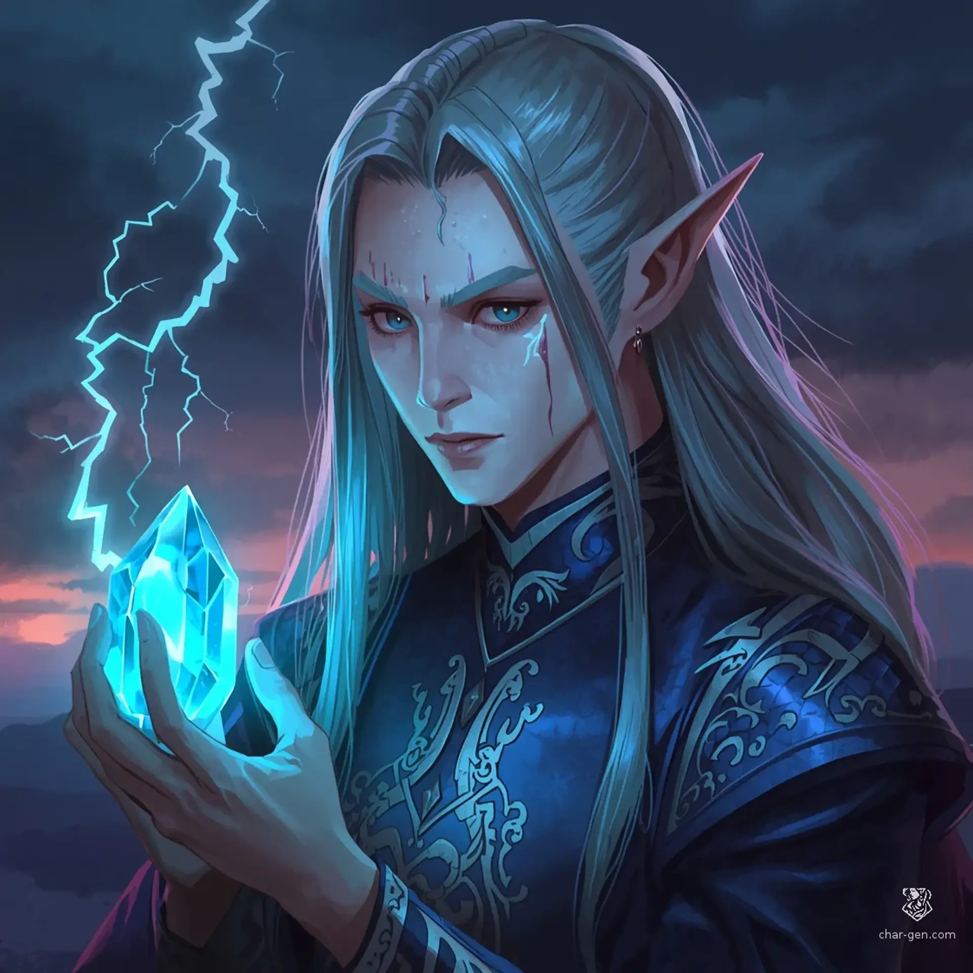 Roan Galanodel - AI-generated fantasy Character