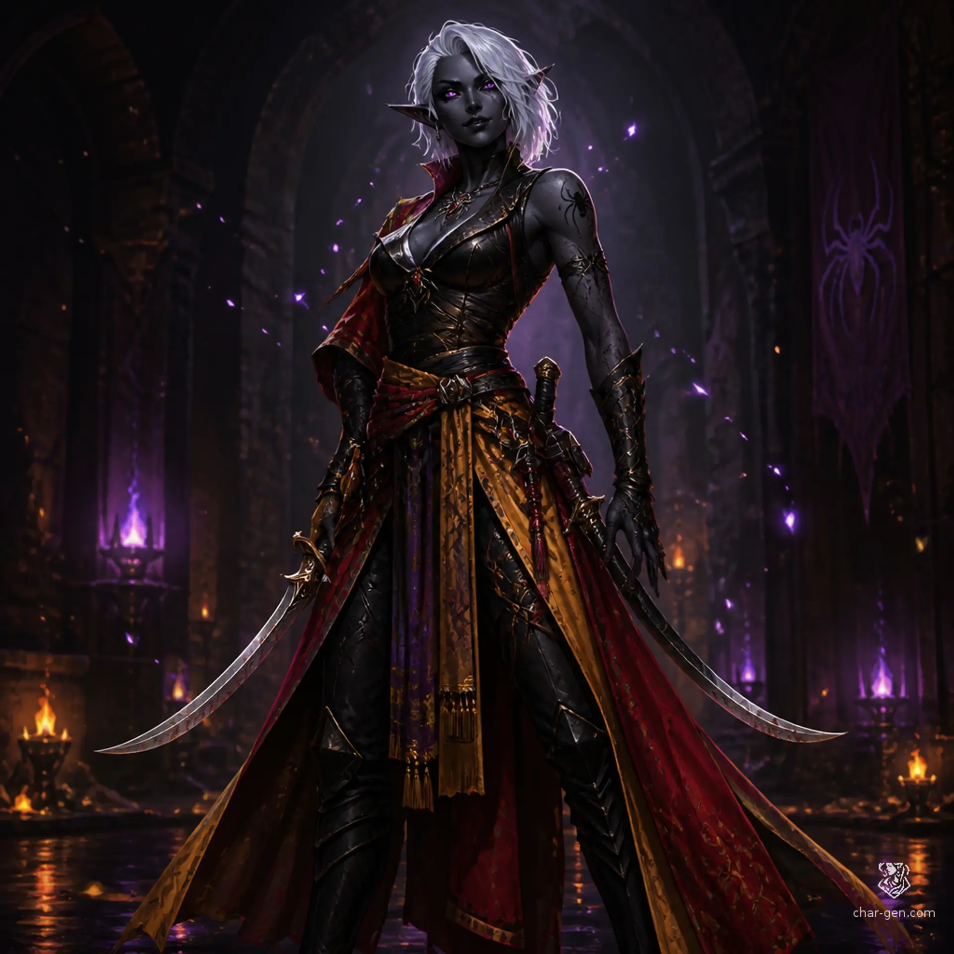 Malice Travra - AI-generated fantasy Character