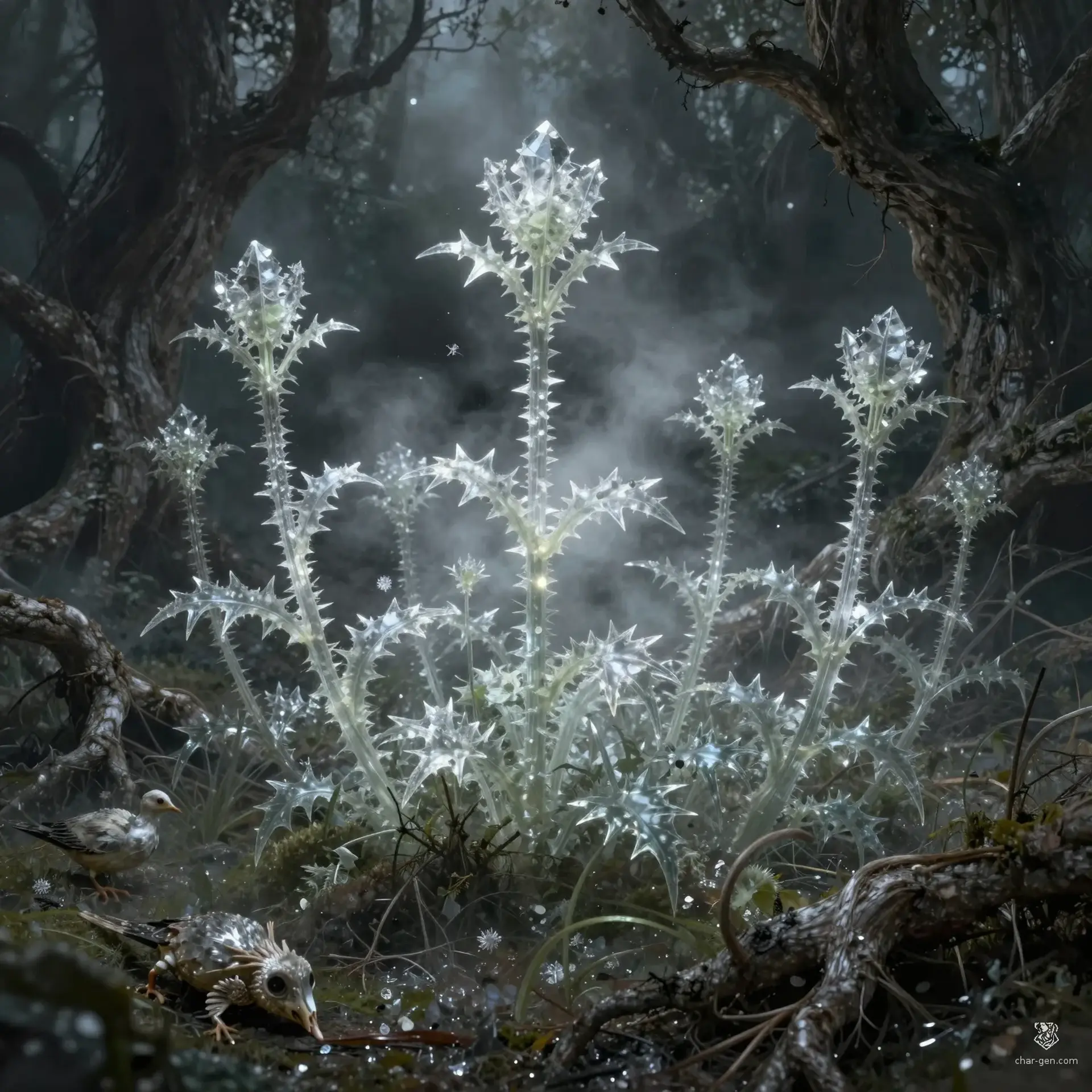 Whispering Ghost-Nettle - AI-generated fantasy Hazard