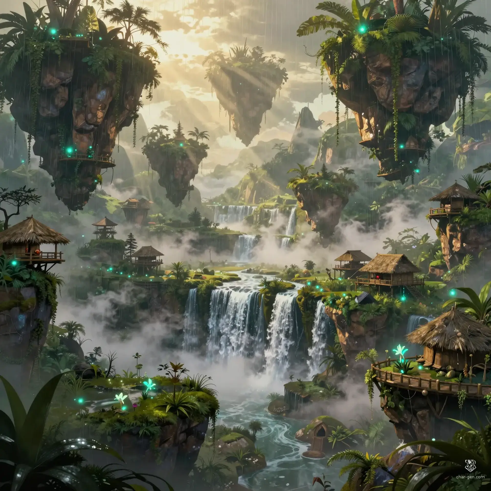 The Emerald Steeps - AI-generated fantasy Region