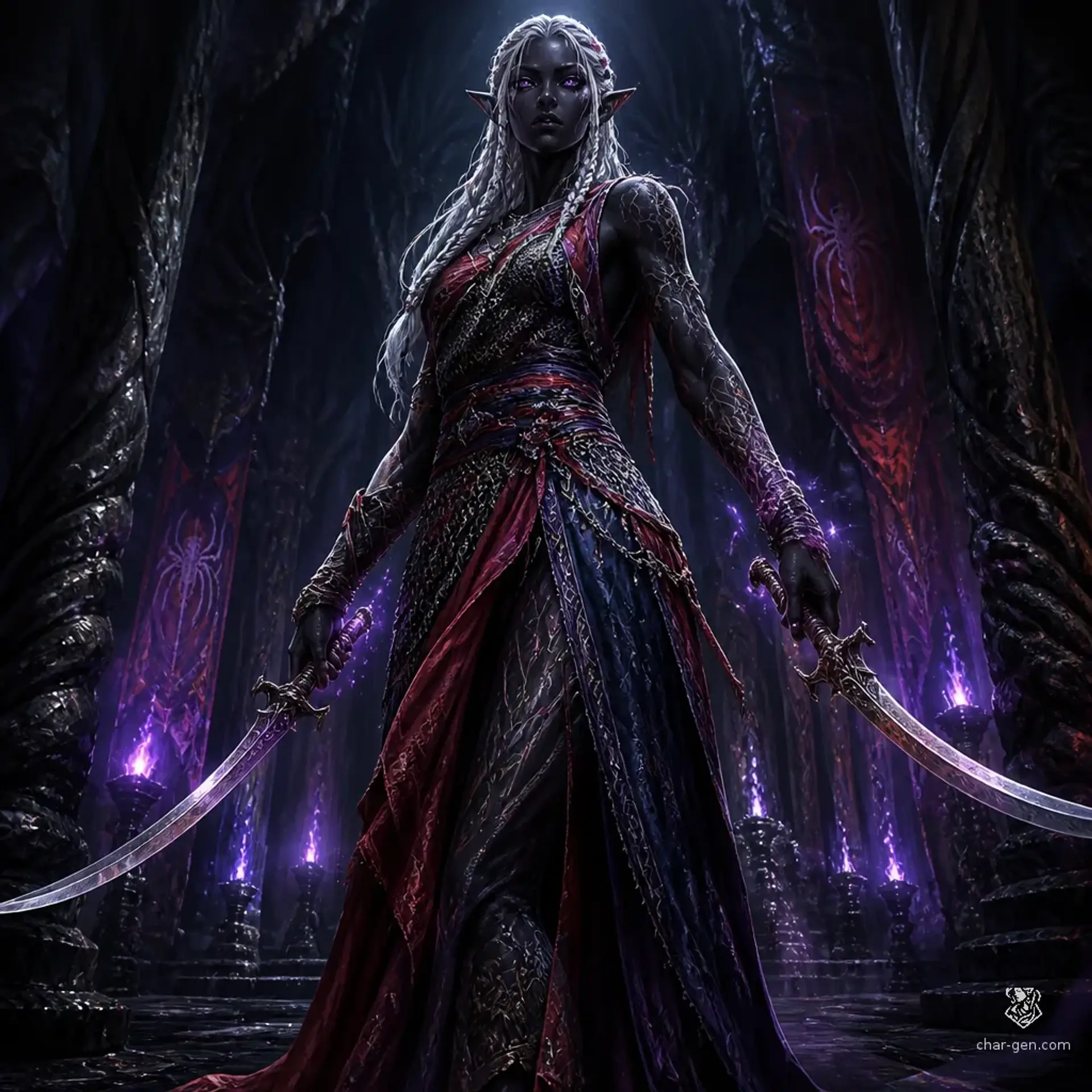 Malice Travra - AI-generated fantasy Character