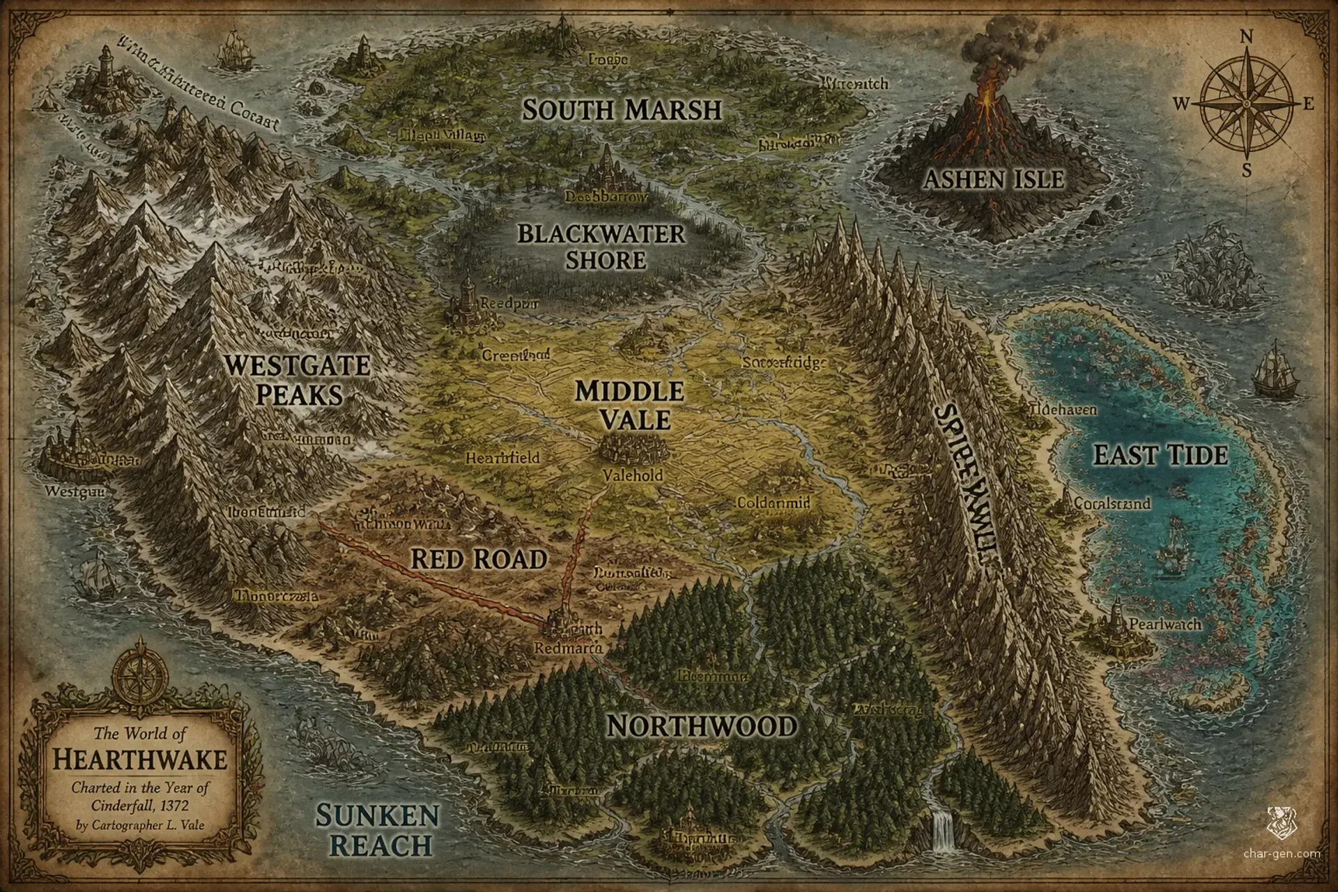 Hearthwake - AI-generated fantasy World