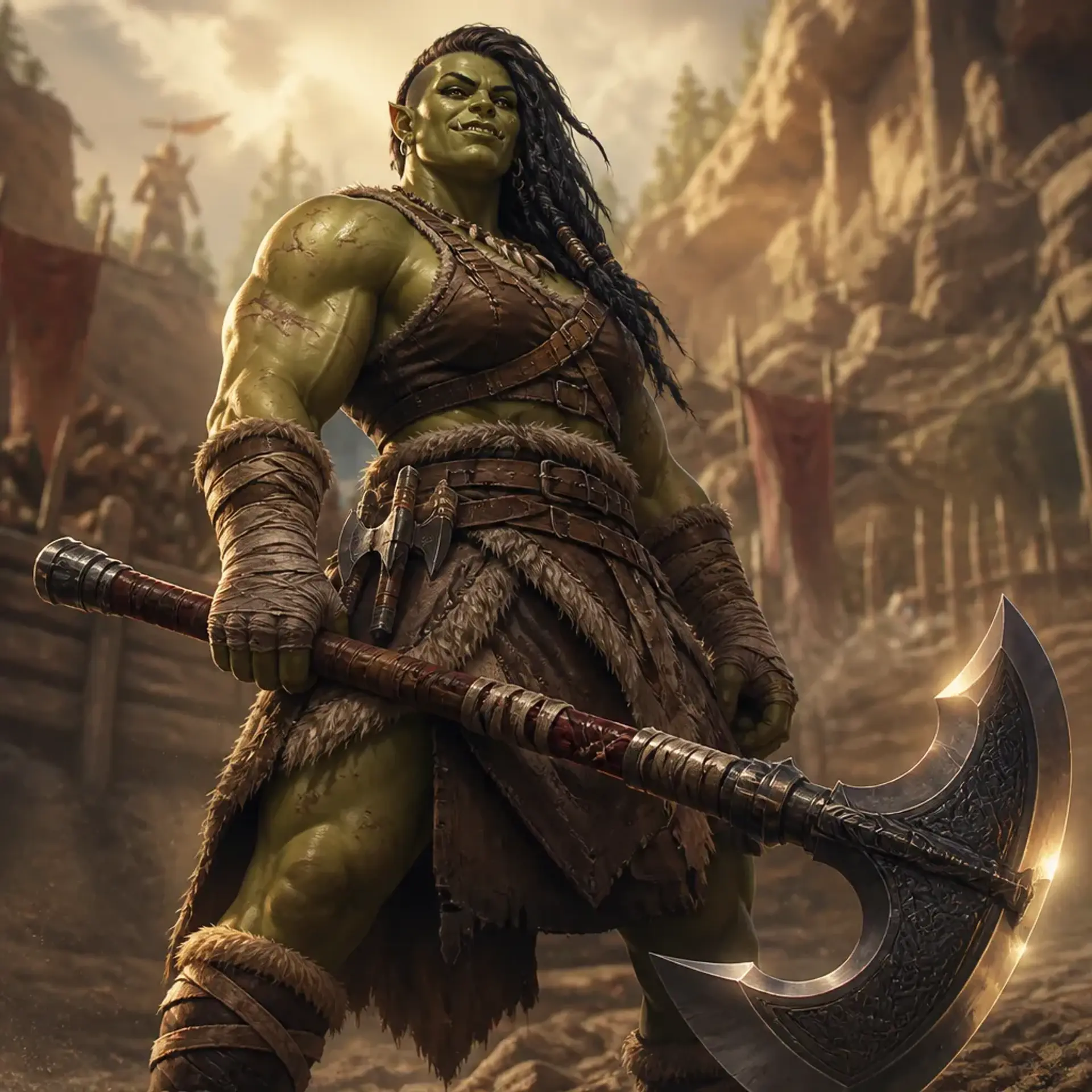 Ruva Stonejaw - AI-generated fantasy Character