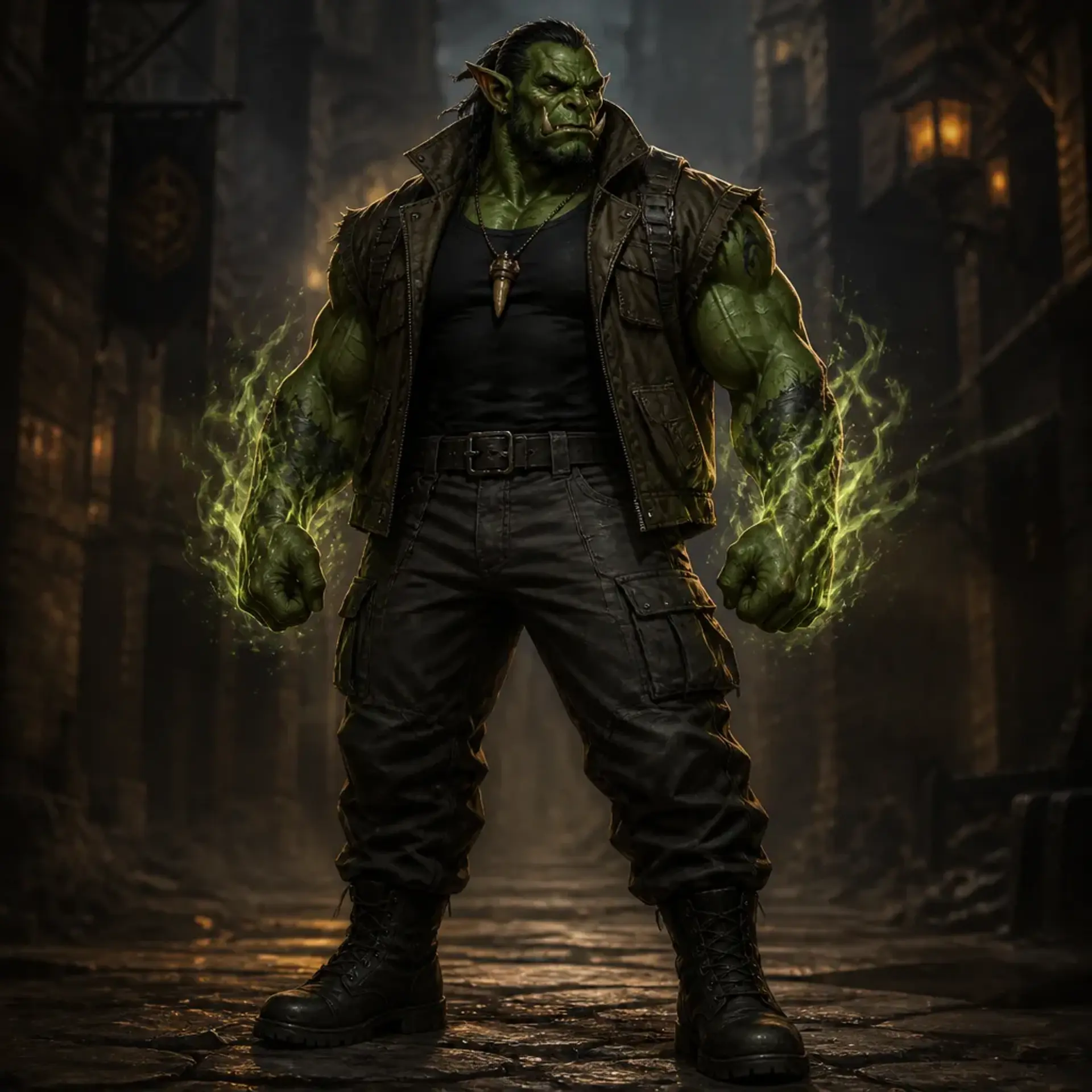 Grom Varkesh - AI-generated fantasy Character