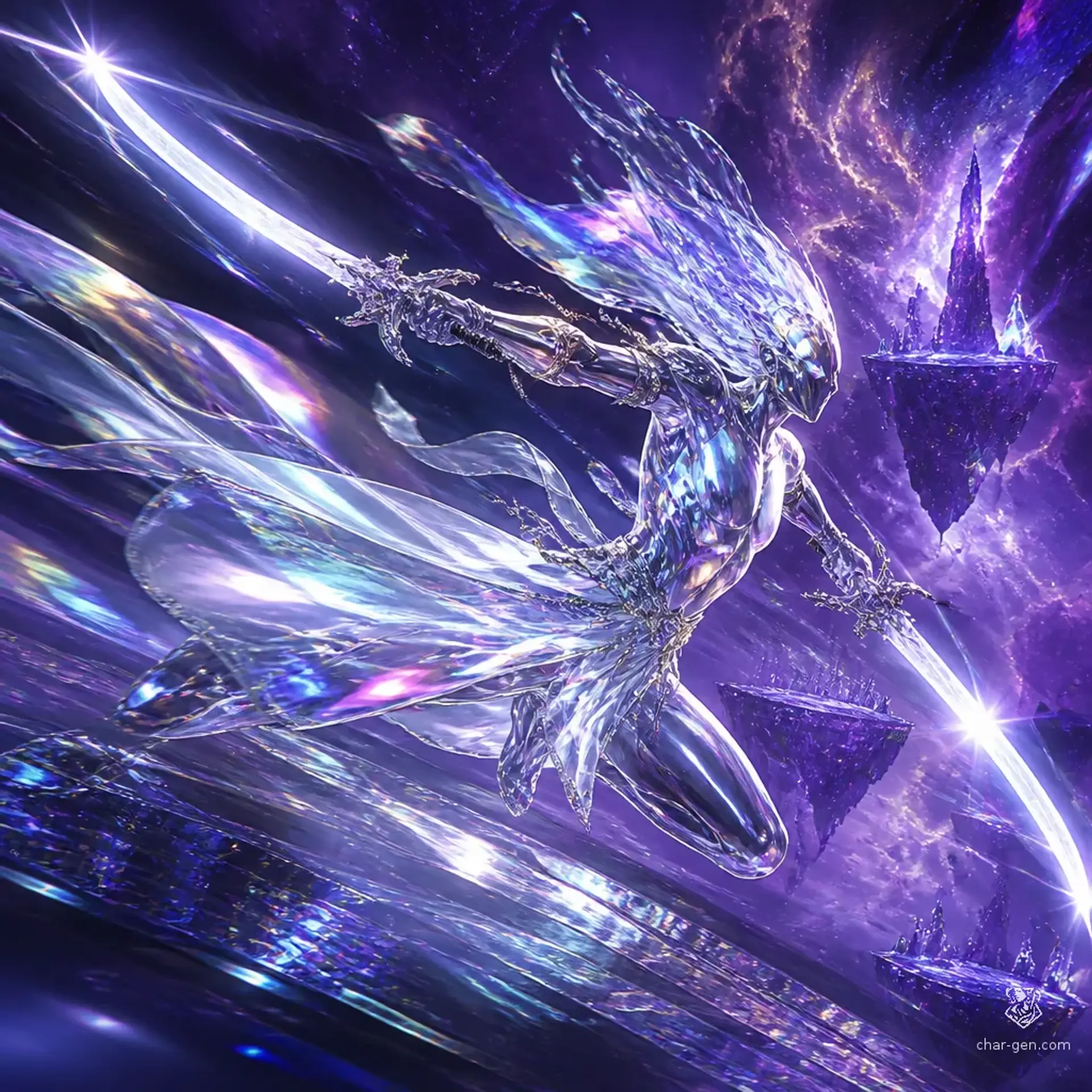 Argent Flicker - AI-generated fantasy Monster