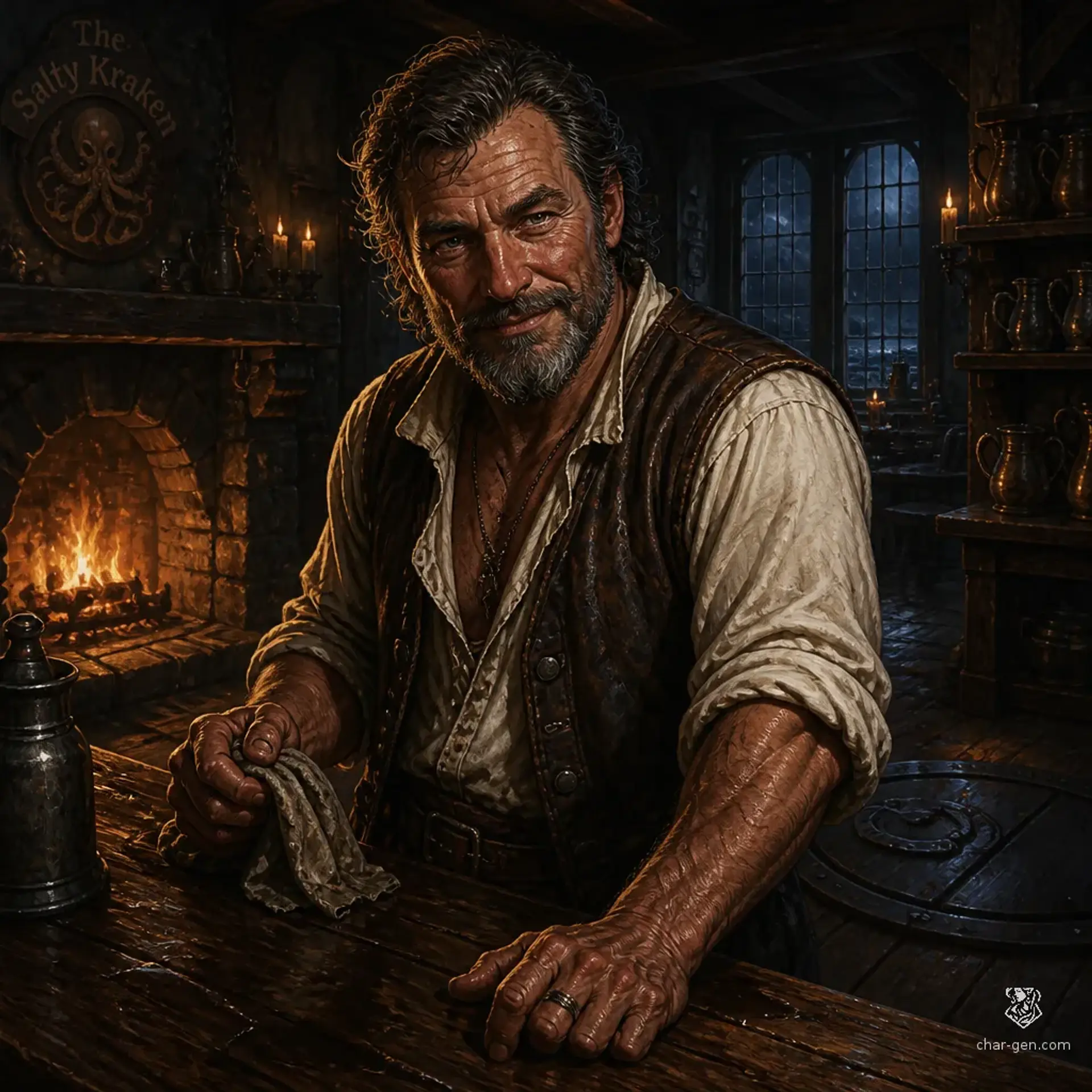 The Barnacle and Blade - AI-generated fantasy Tavern