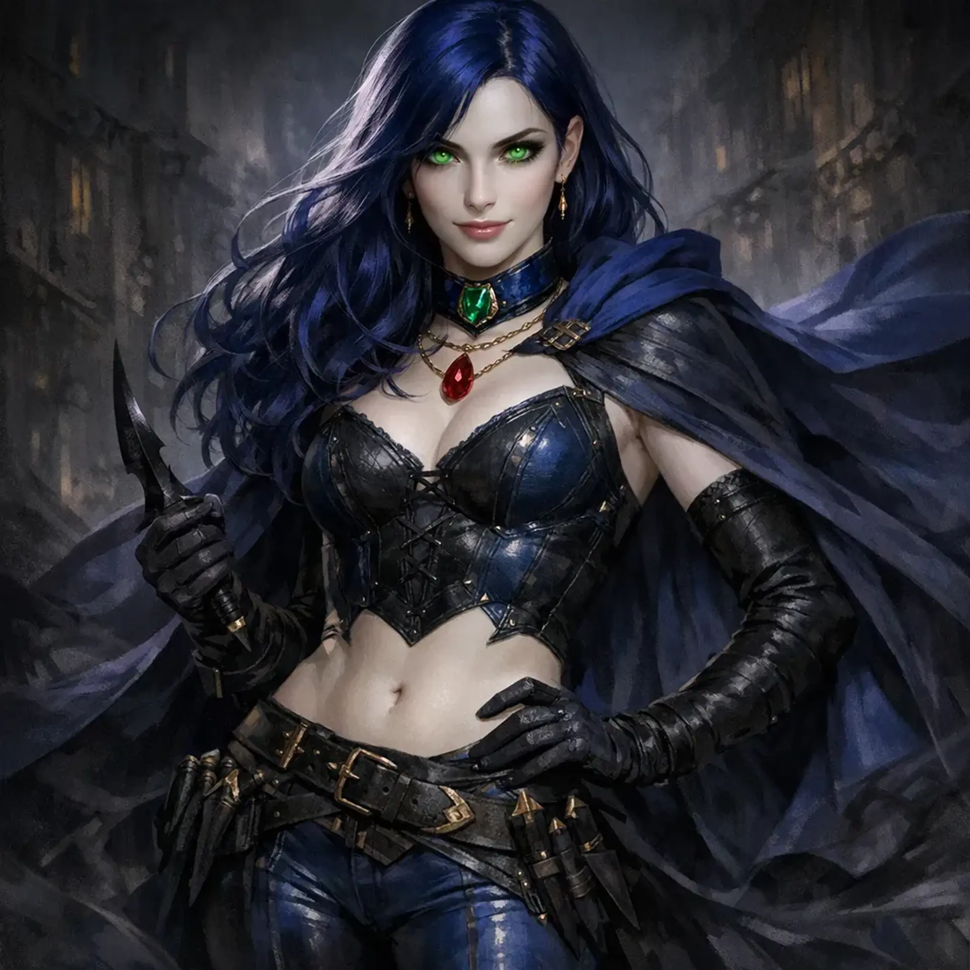 Cerulean Bluethorne - AI-generated fantasy NPC