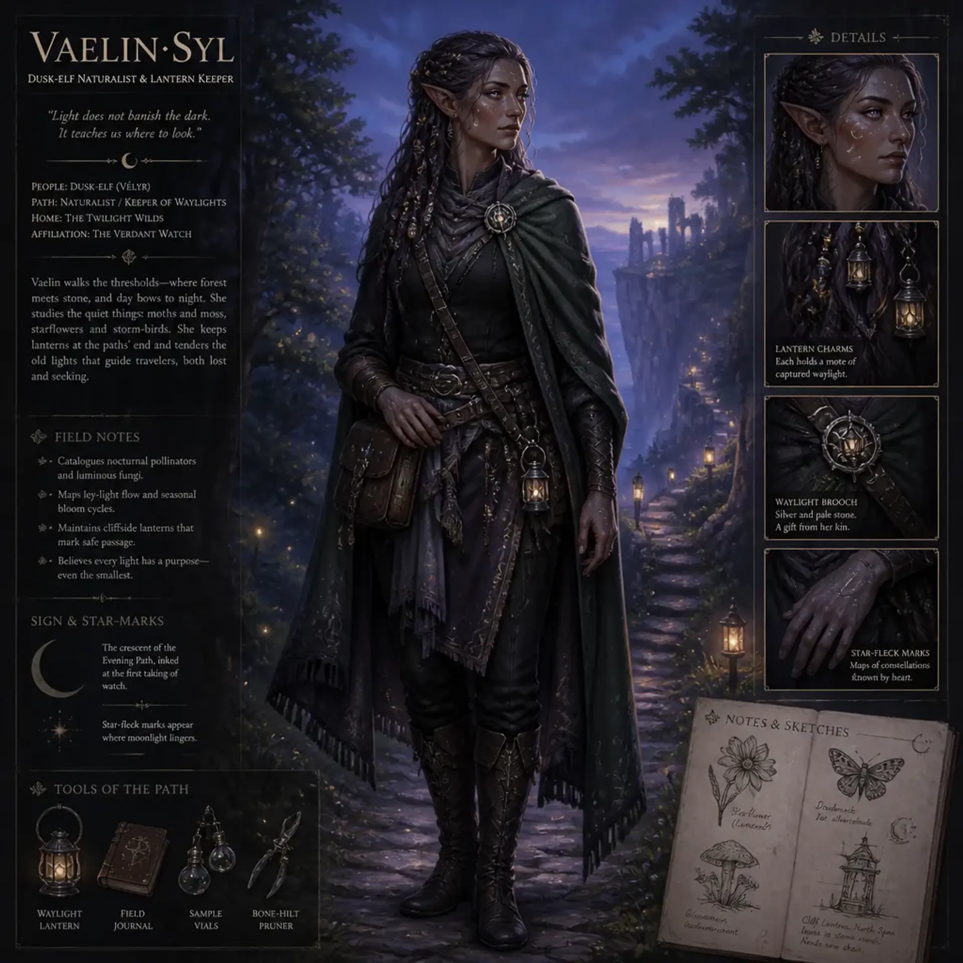 Dusk Elf - AI-generated fantasy Species