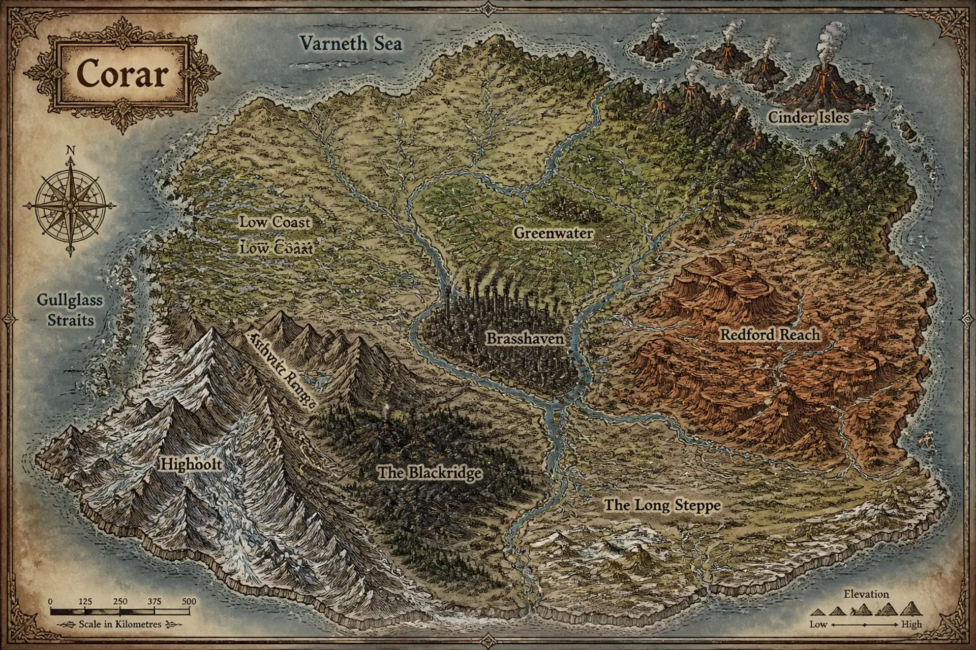 Lunaura - AI-generated fantasy World