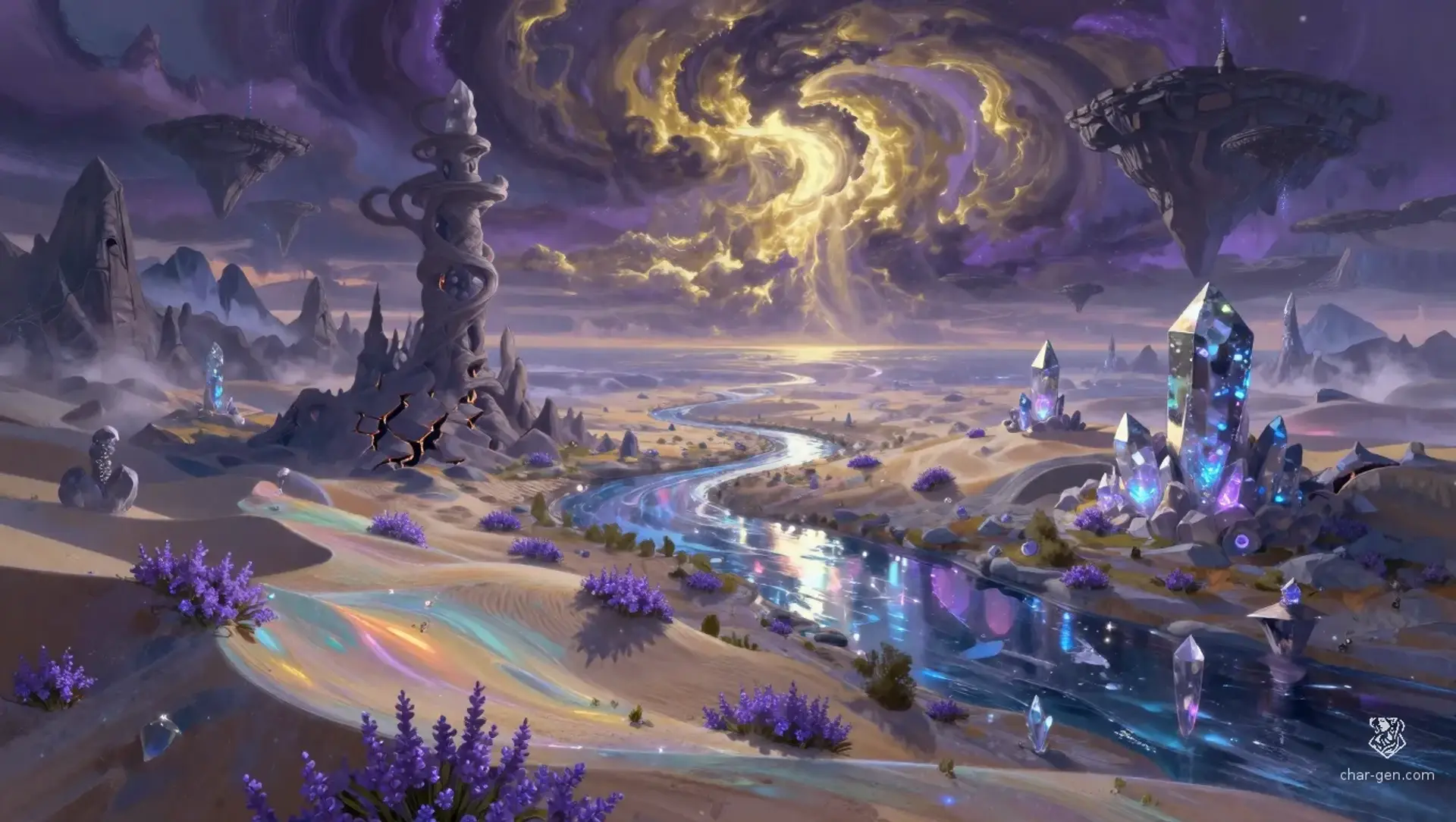 The Iridescent Marches - AI-generated fantasy Region