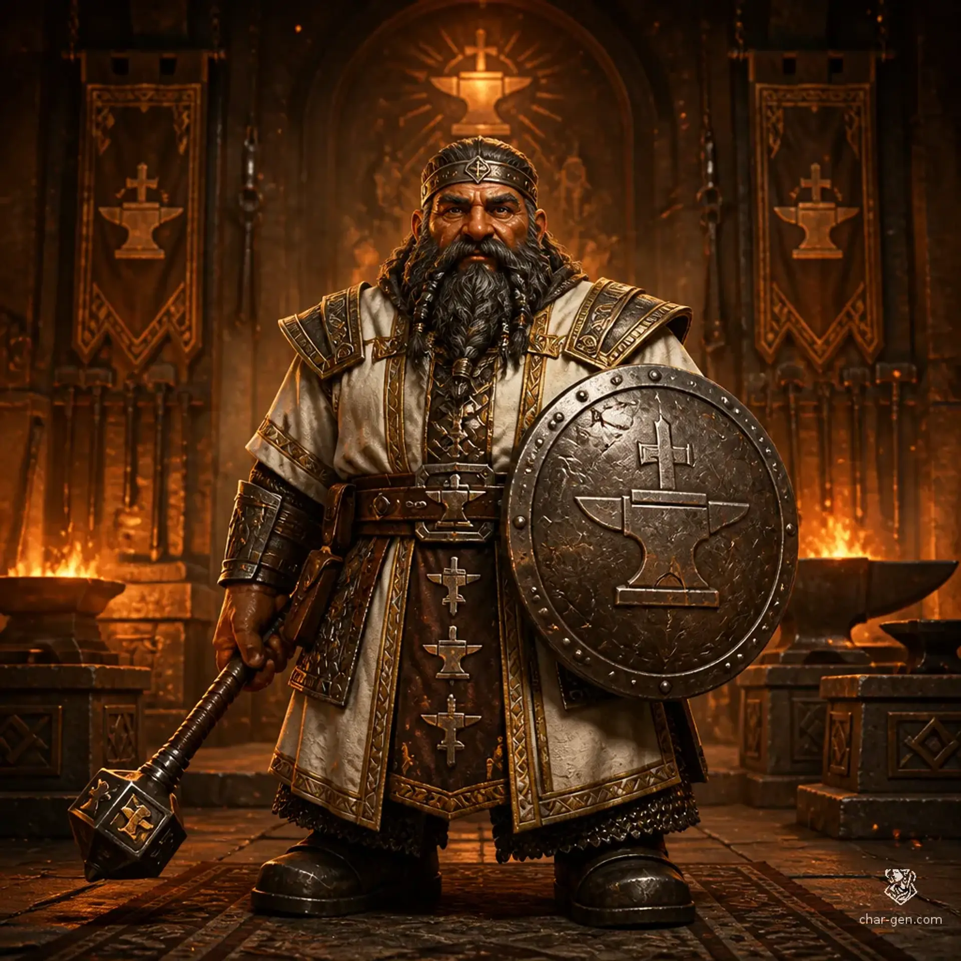 Father Belmura Nightmail - AI-generated fantasy Character