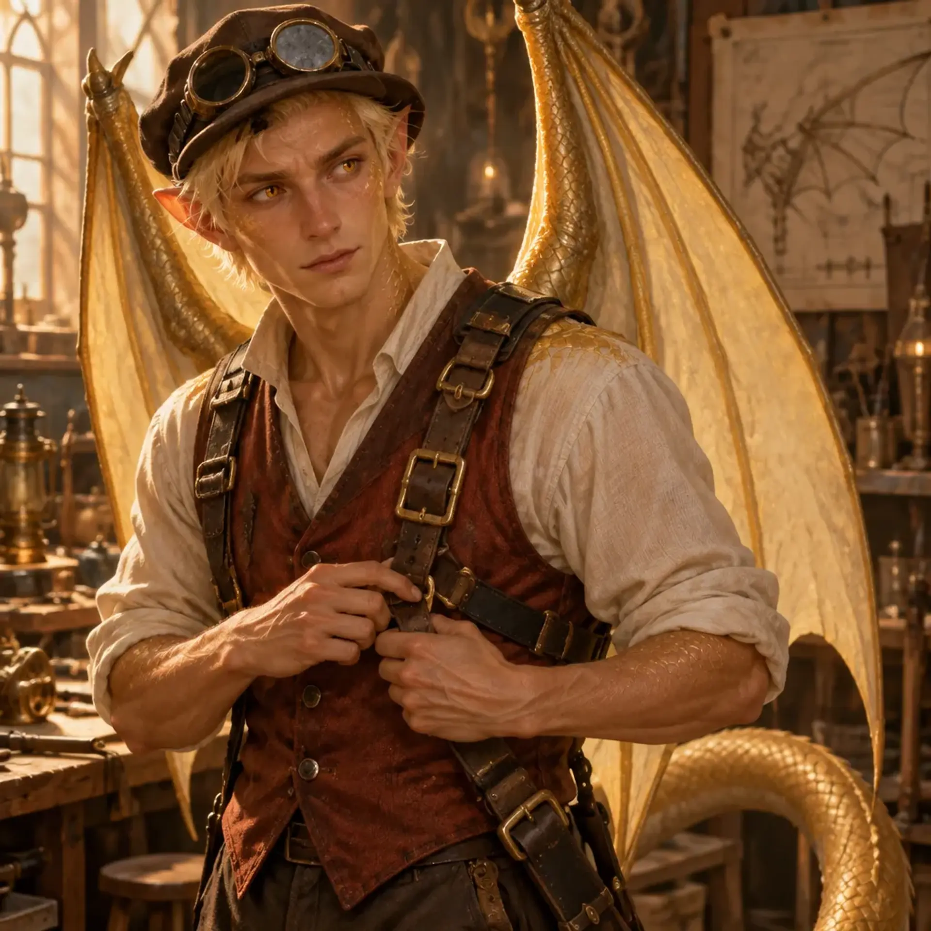 Pieter Goldwater - AI-generated fantasy NPC