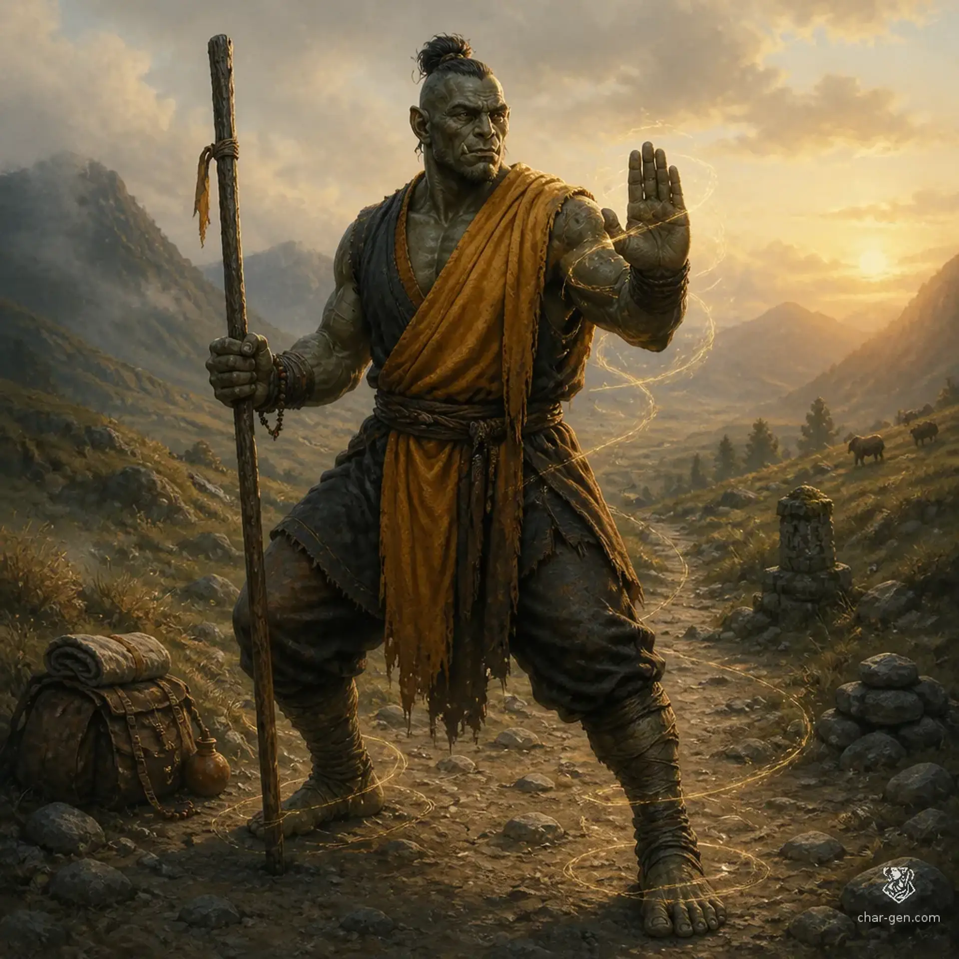Brukhan Dovesh - AI-generated fantasy Character