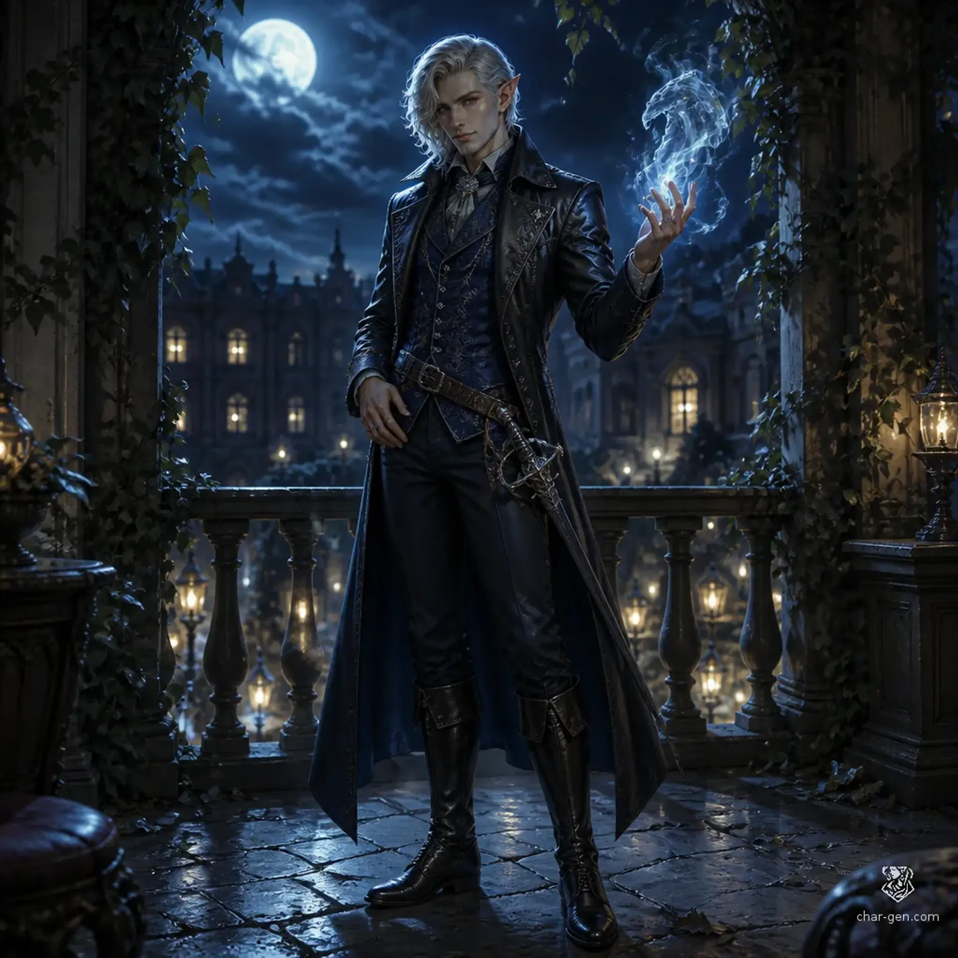 Oswalt von Periwinkle - AI-generated fantasy Character