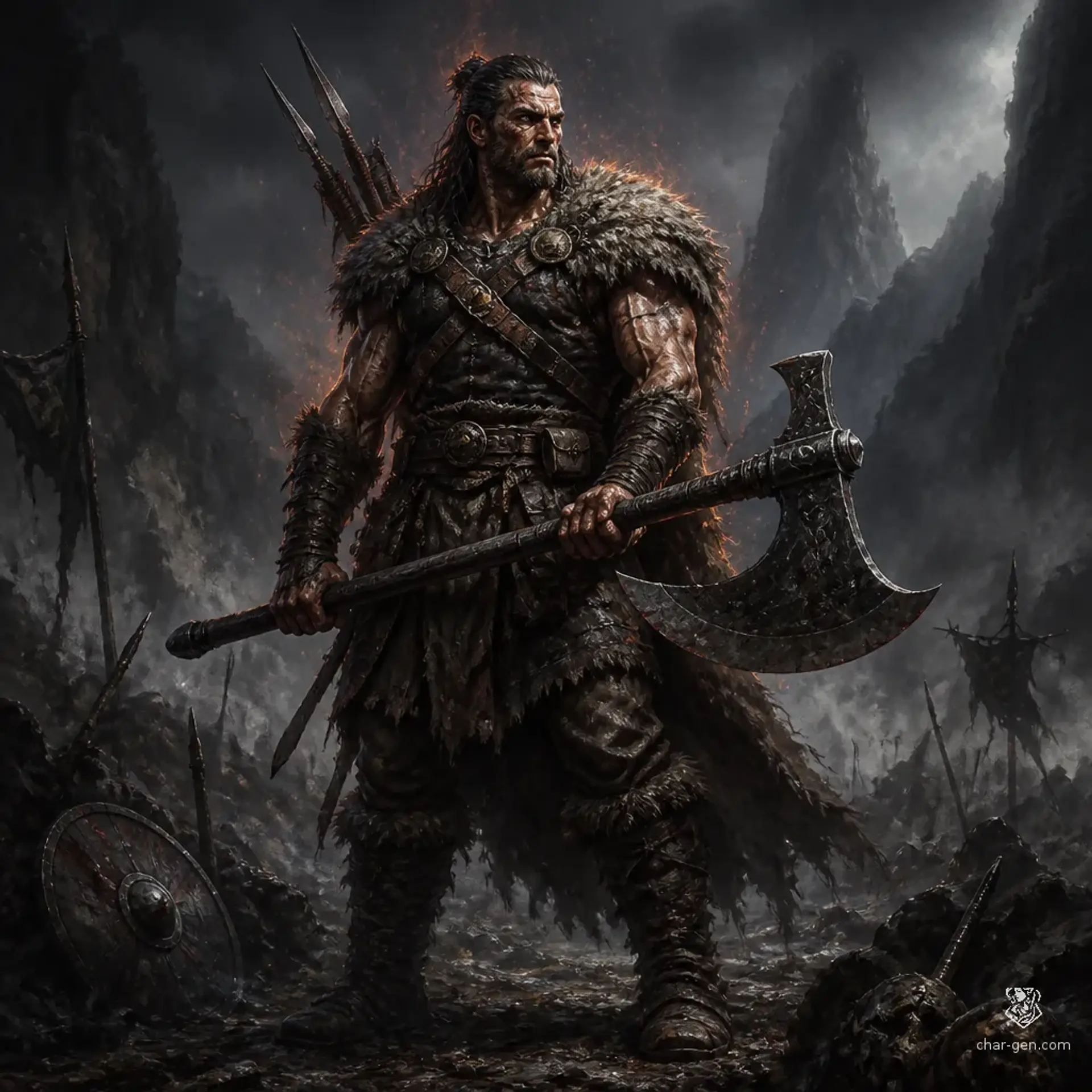 Bjorn - AI-generated fantasy Character