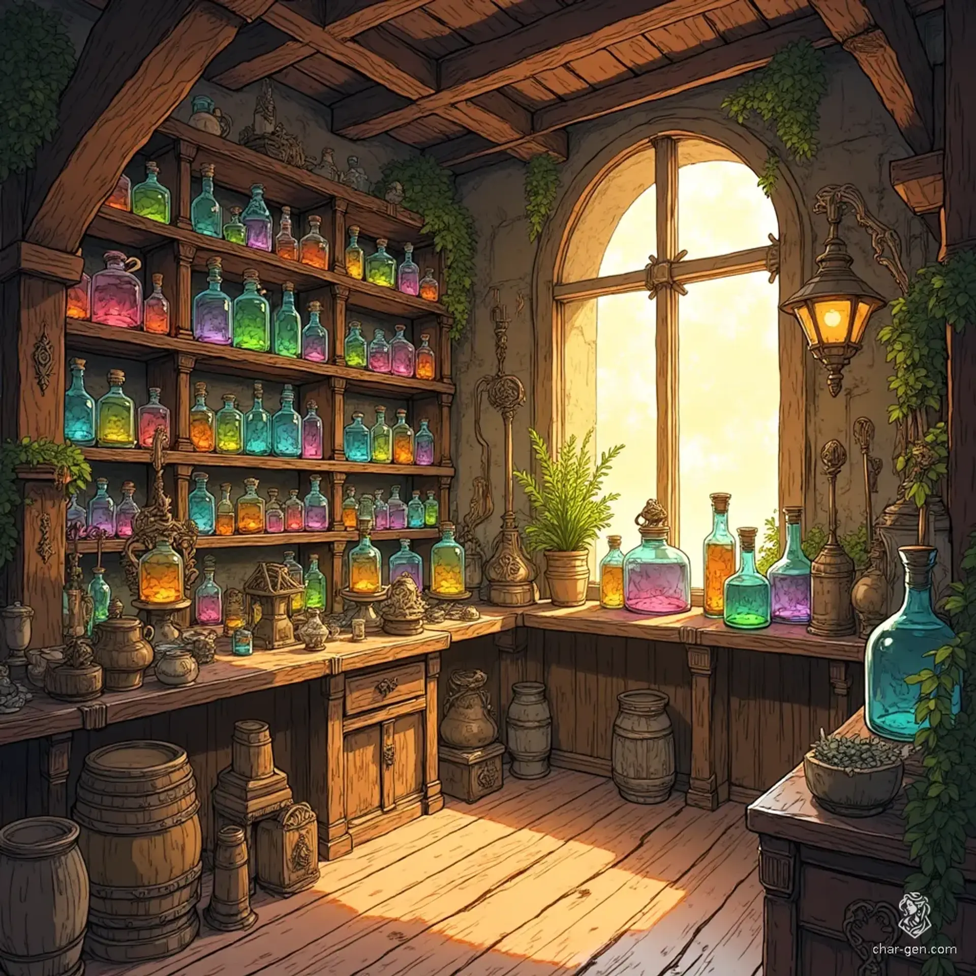 Oakfoot's Emporium - AI-generated fantasy Shop