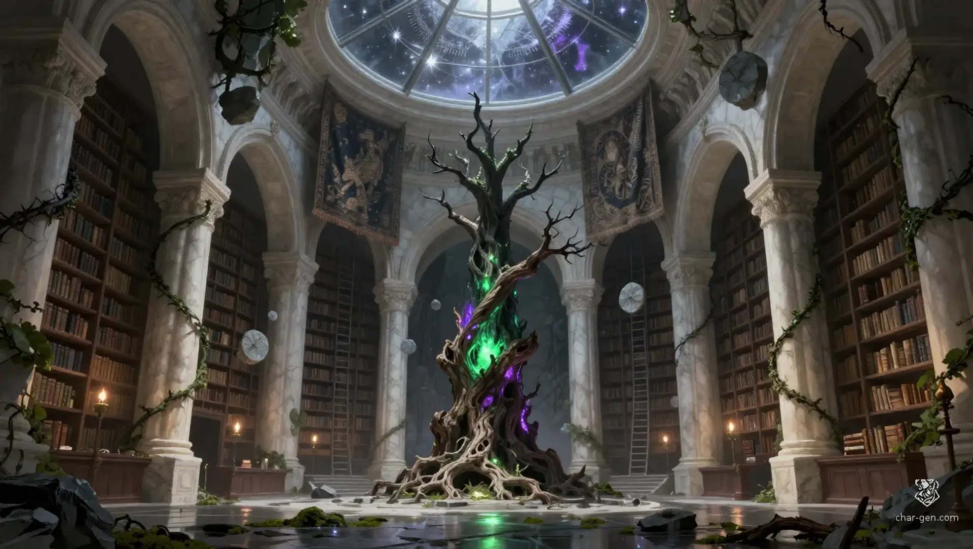 The Imperial Archive of Anasesath - AI-generated fantasy Building