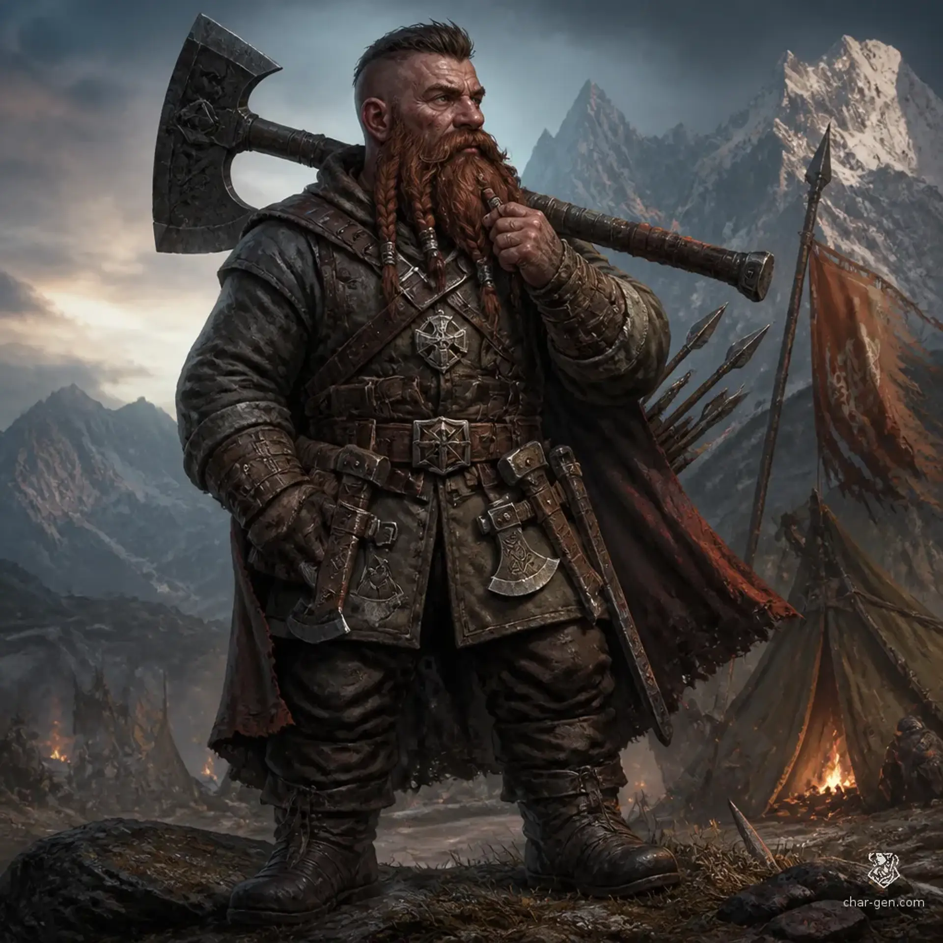 Kresk Vargan - AI-generated fantasy Character