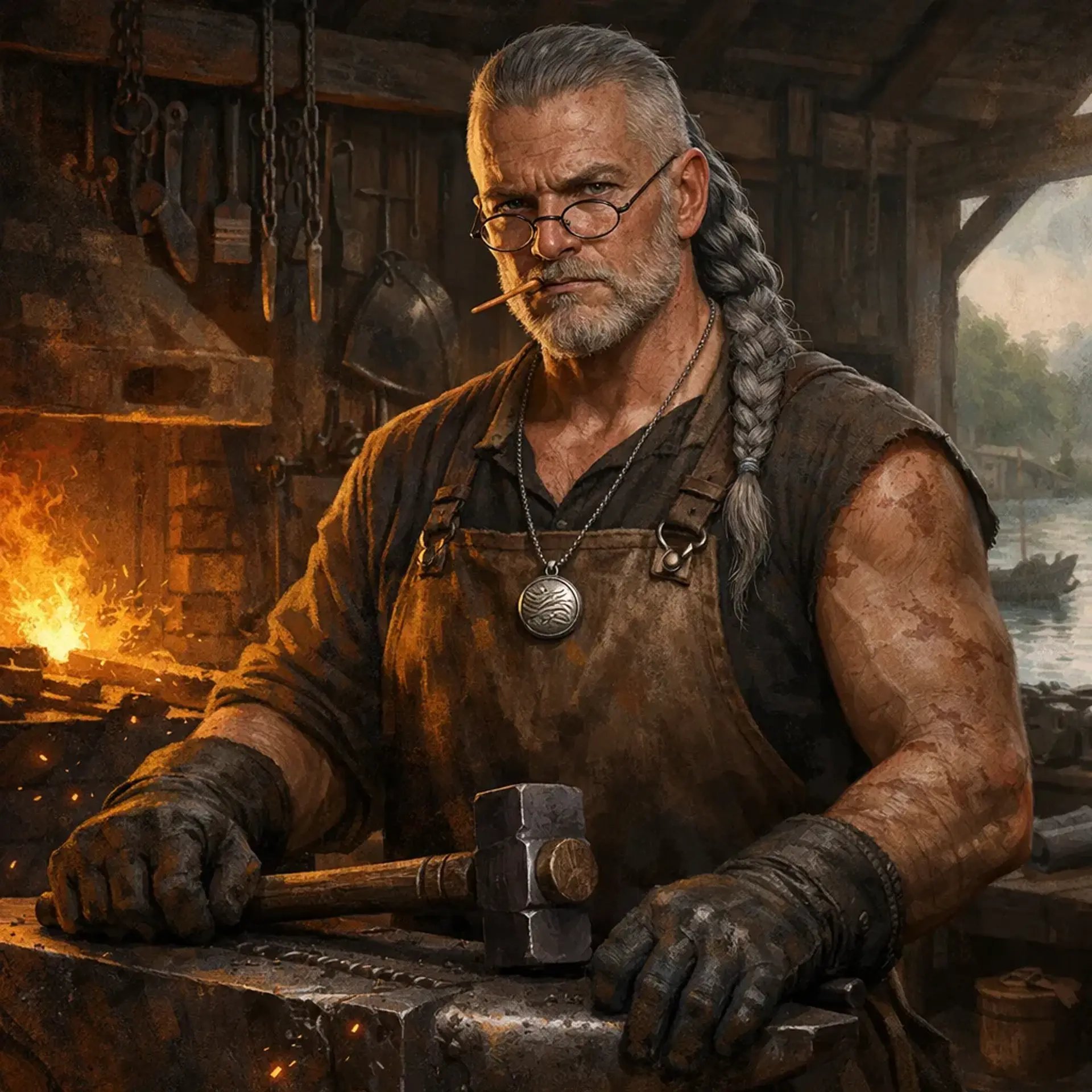 Rowan Riverwright - AI-generated fantasy NPC