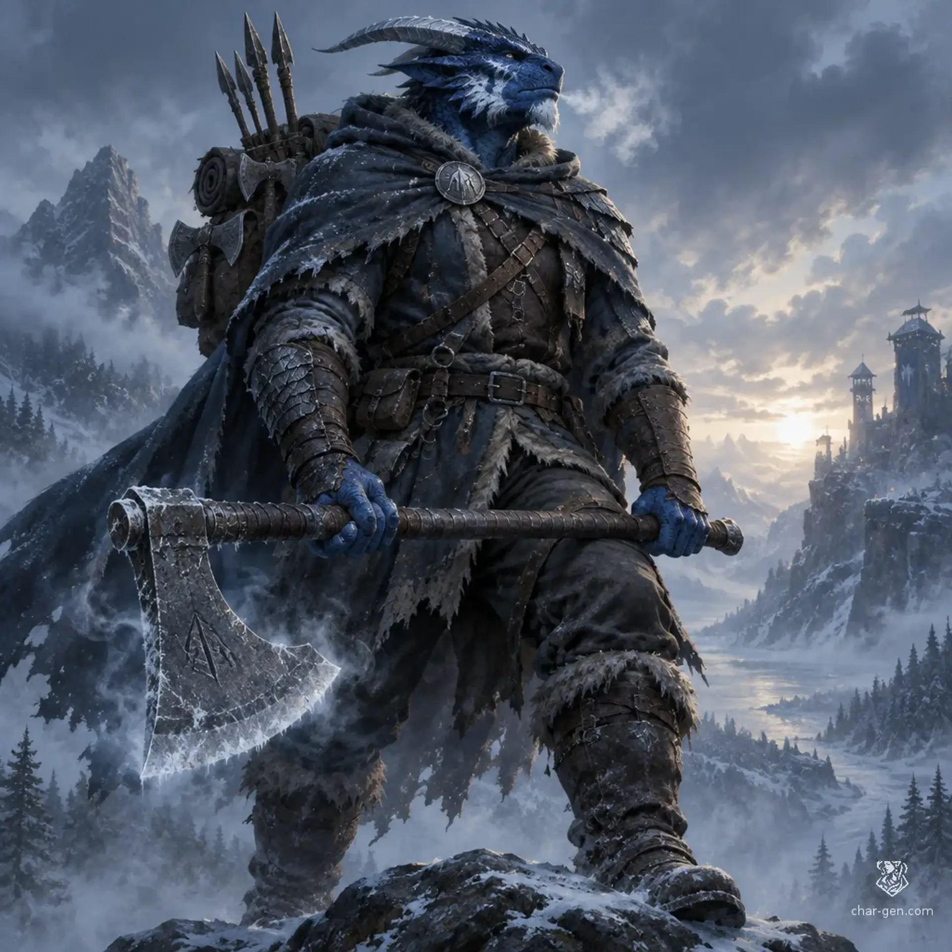ryūsei Nightgrip - AI-generated fantasy Character
