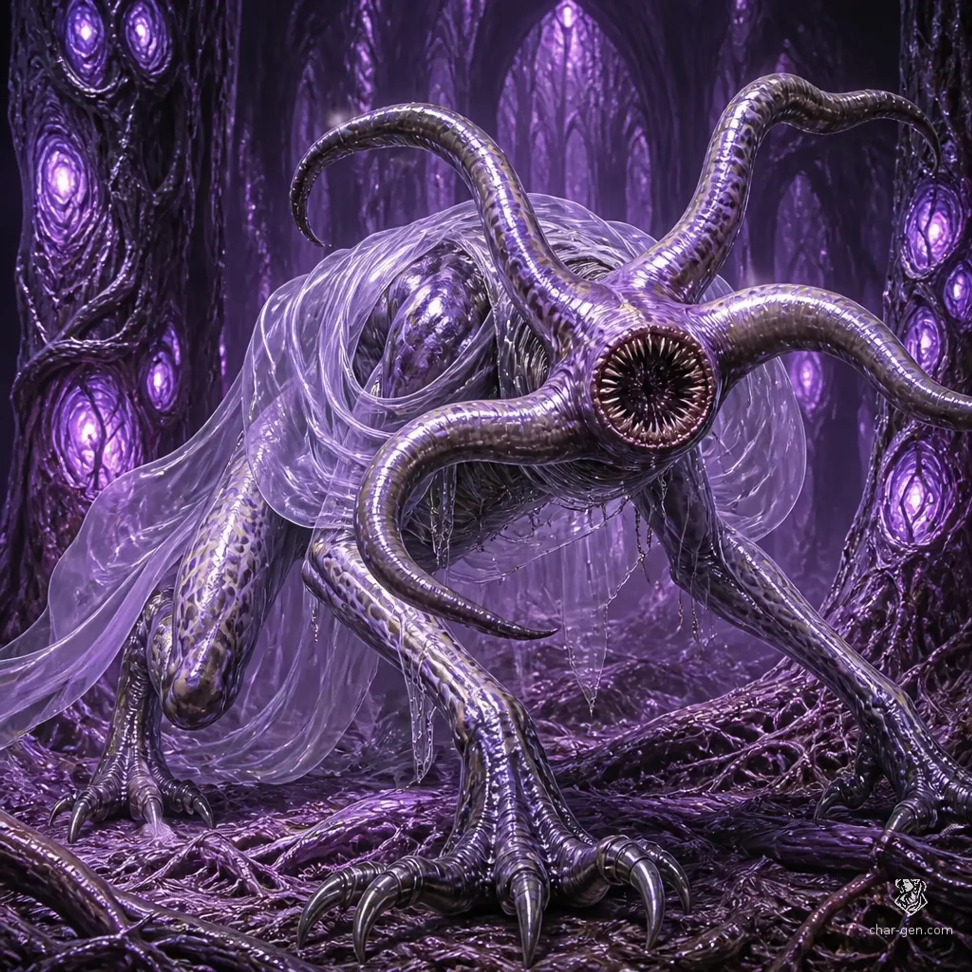 The Primal Cerebmorph - AI-generated fantasy Monster