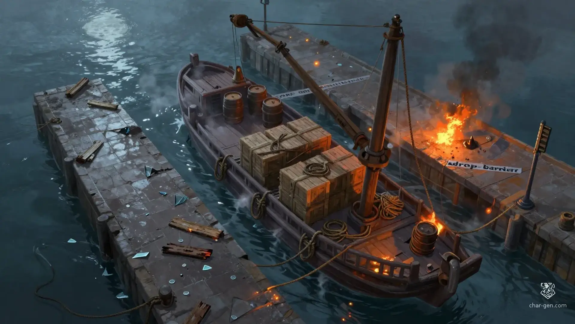Save the Powder Barge - AI-generated fantasy Encounter