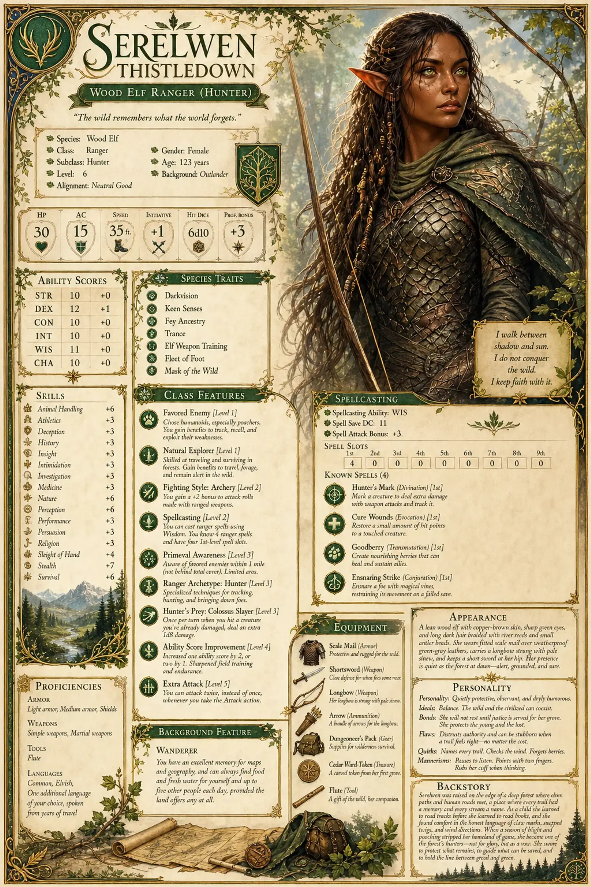 Character Sheet