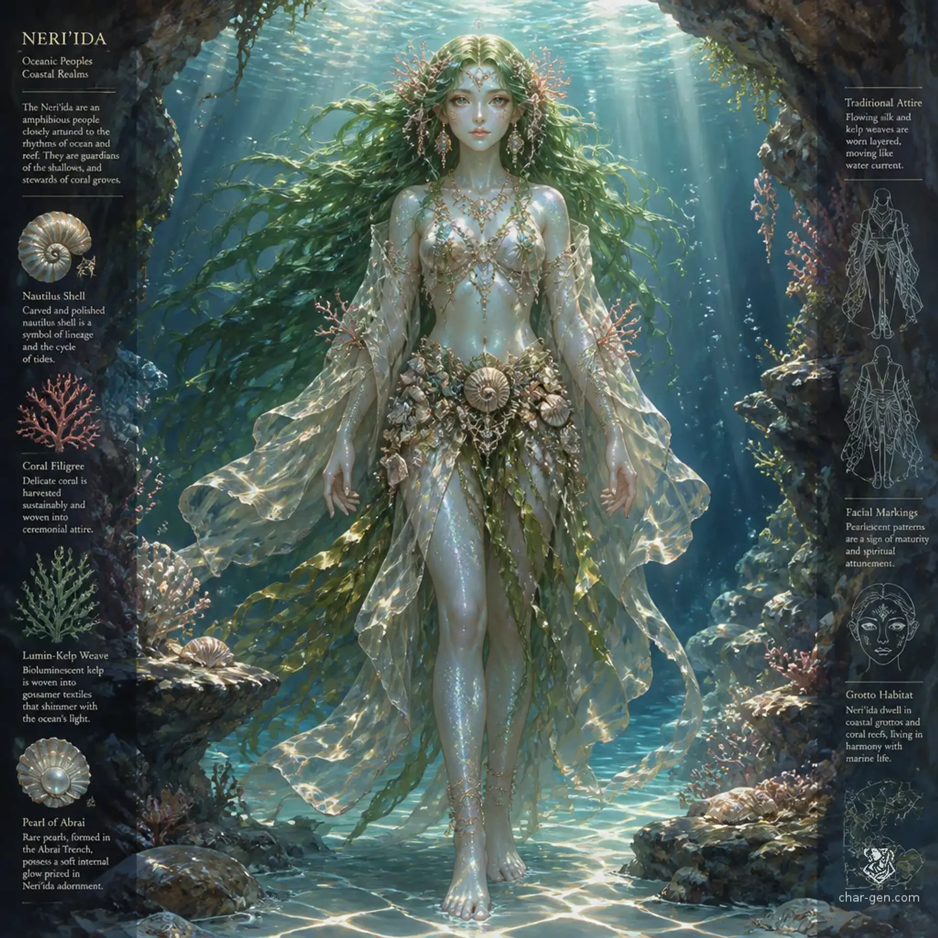 Aequoran - AI-generated fantasy Species