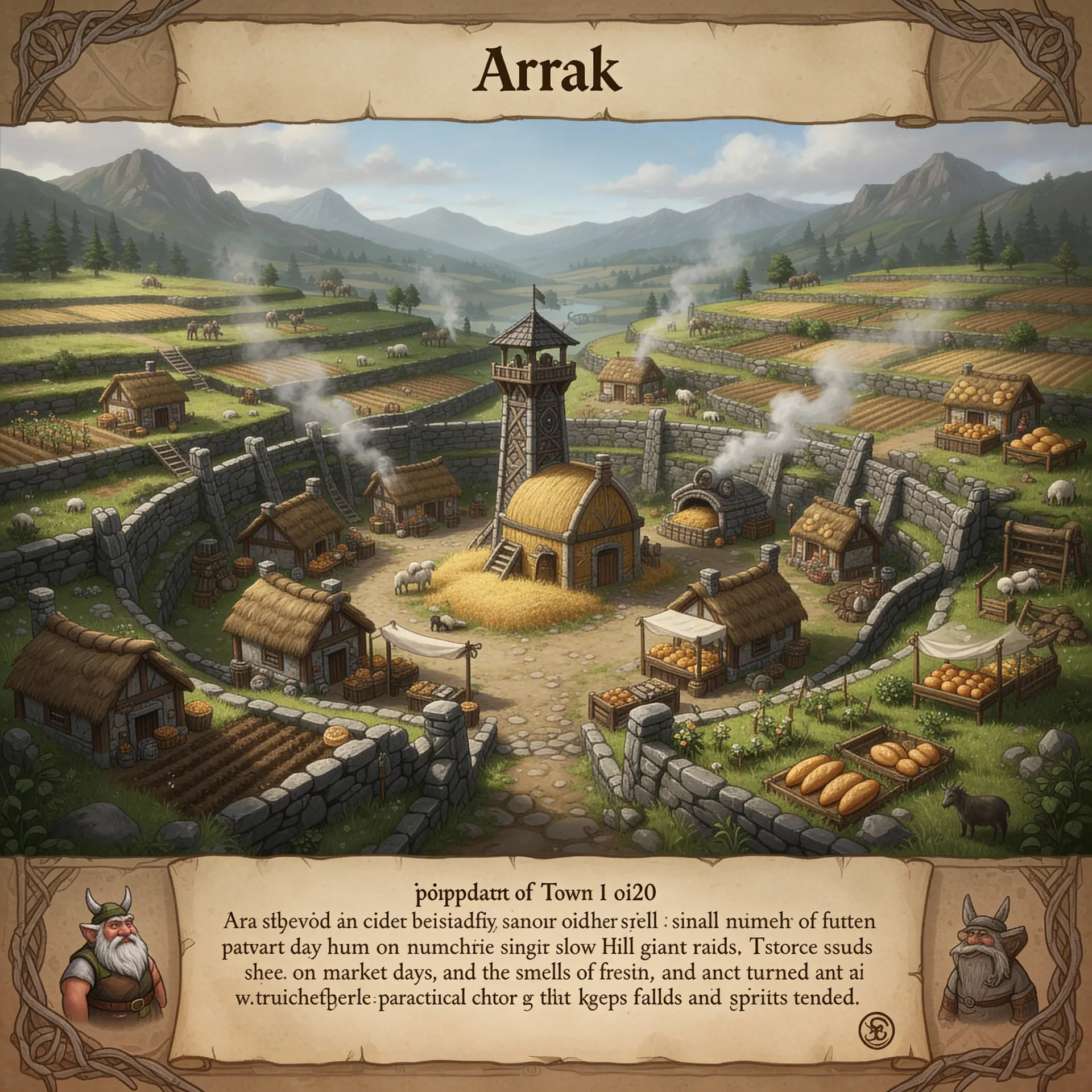 Arrak - AI-generated fantasy Settlement