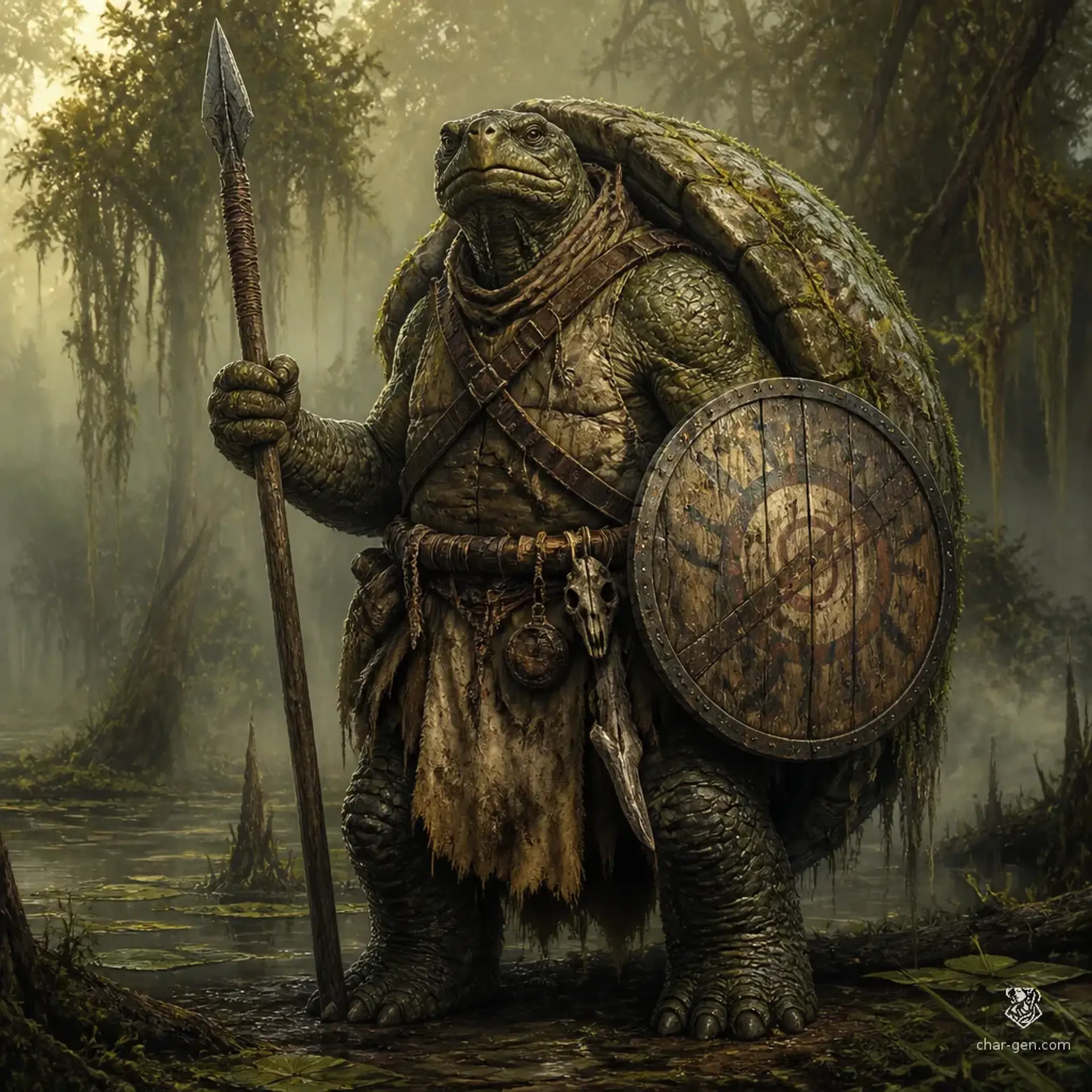 Nerrik Mossback - AI-generated fantasy Character