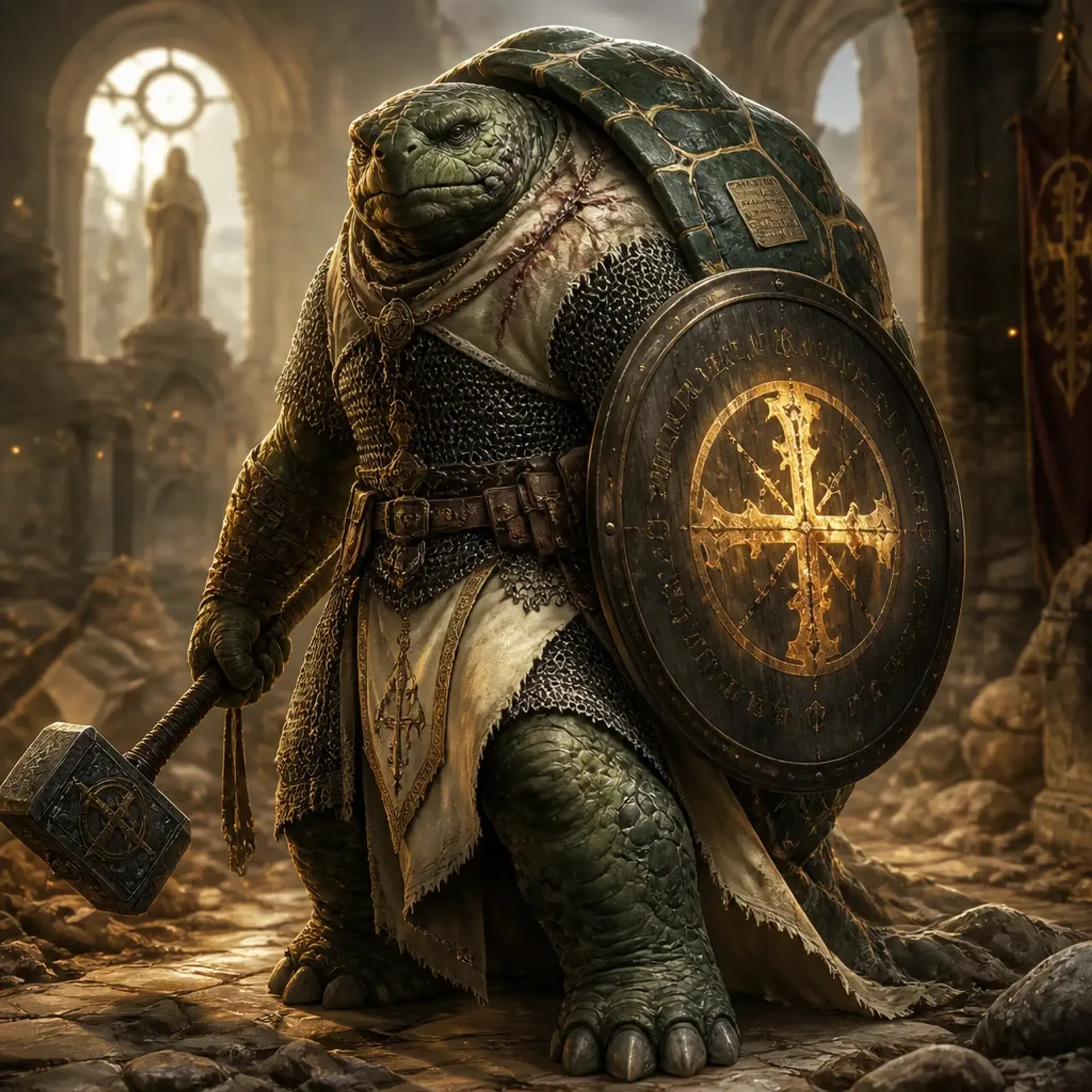Bruder Othar Schildklippe - AI-generated fantasy Character