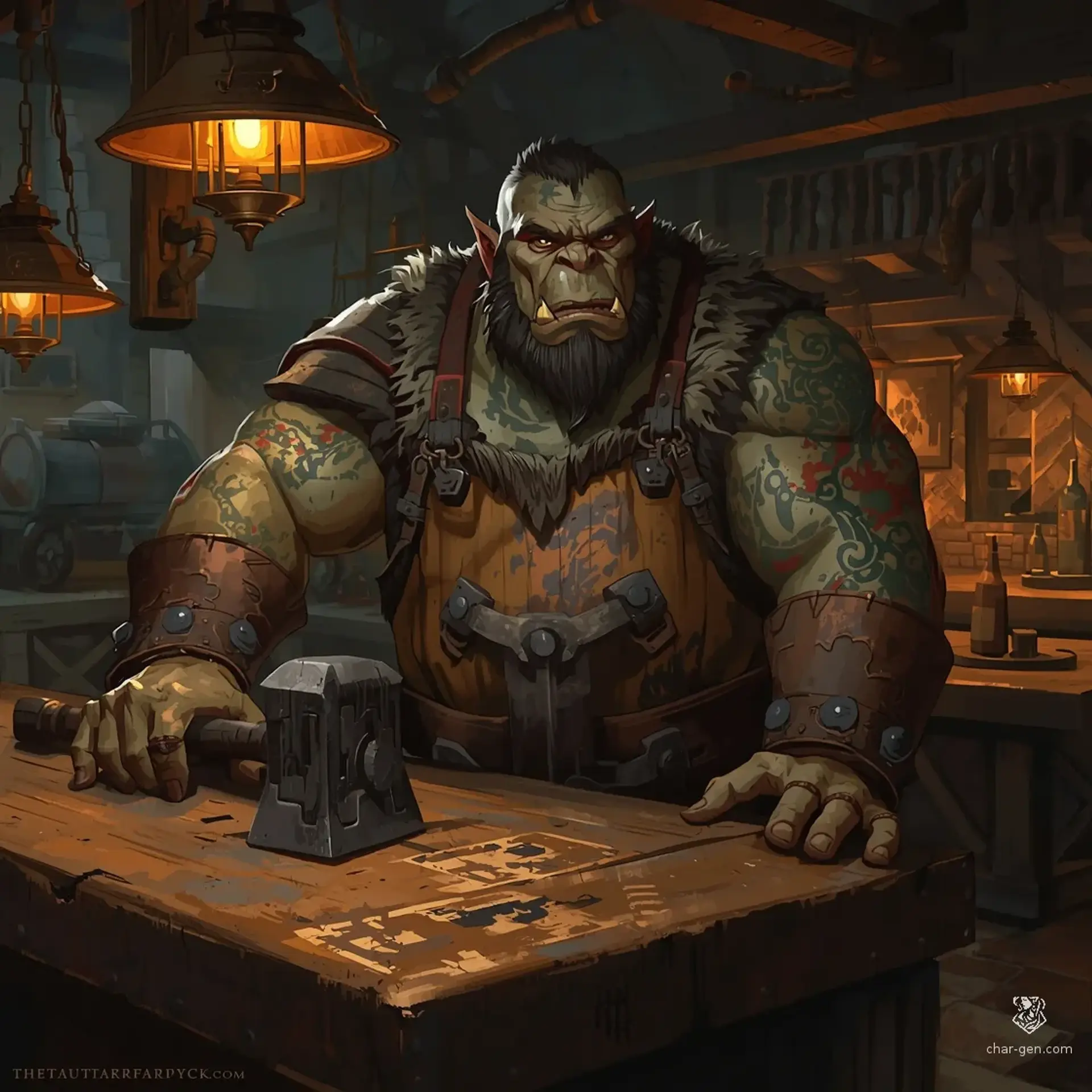 The Dog and Bone - AI-generated fantasy Tavern