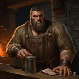 The Rusty Gauntlet | Fantasy Tavern Generated by CharGen