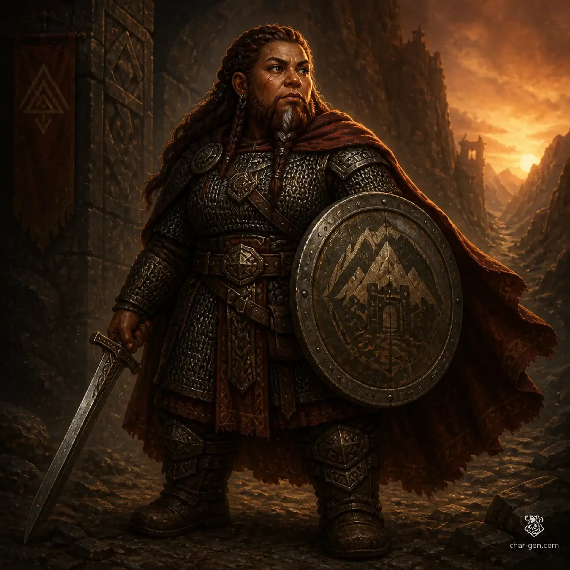 Brunna Stonevein - AI-generated fantasy Character