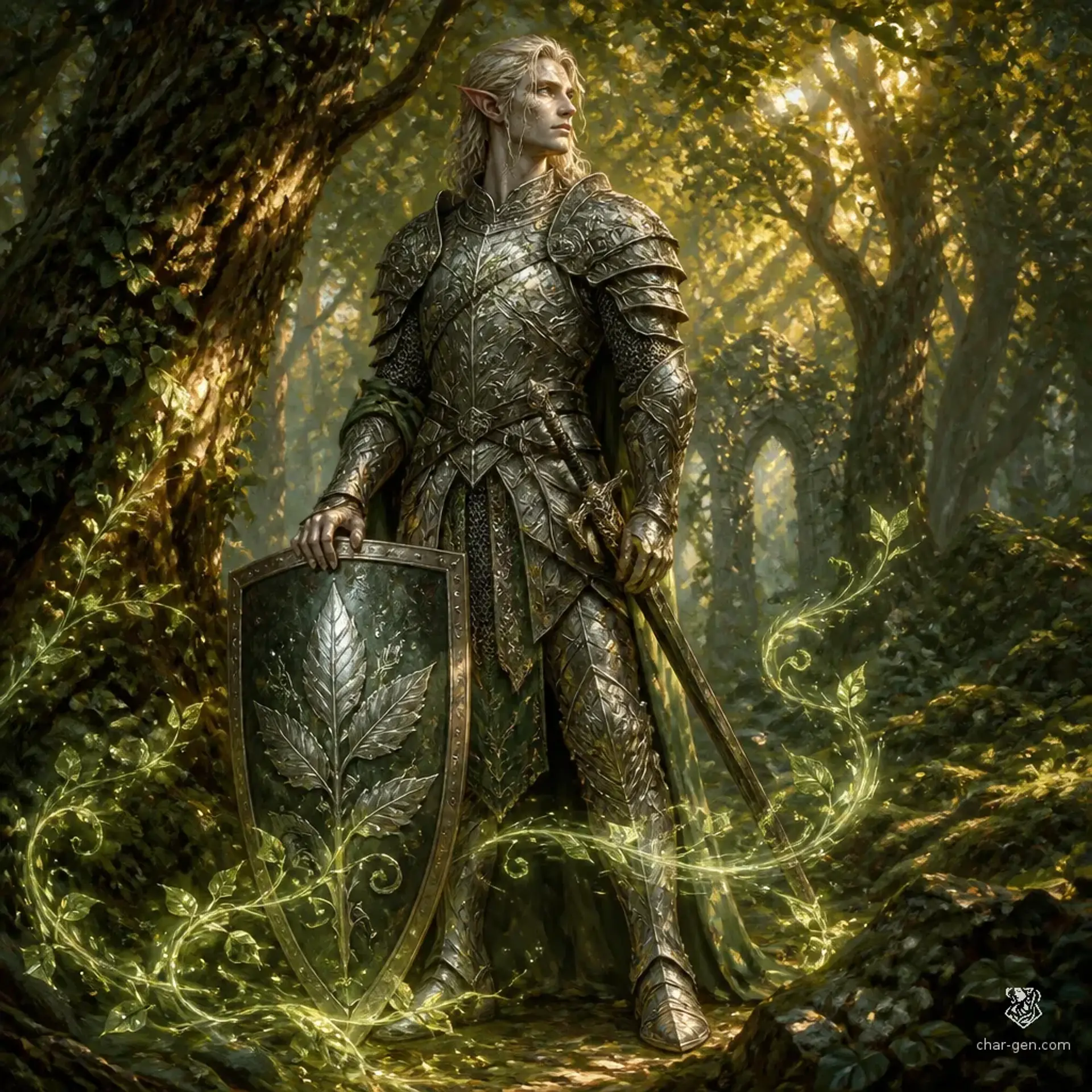 Theren Silverleaf - AI-generated fantasy Character