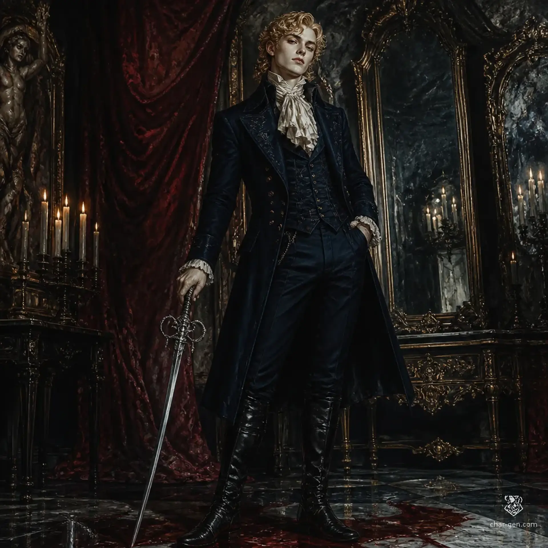 Dorian Gray, the Ageless Duelist - AI-generated fantasy Monster