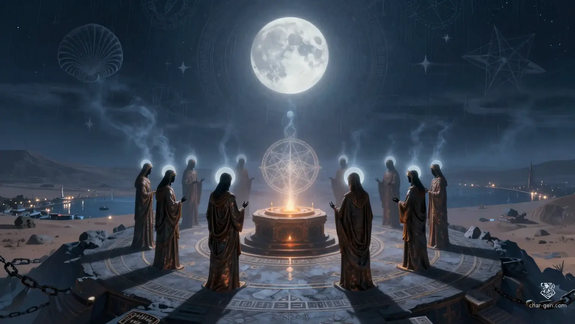 The Covenant of the Eight Horizons - AI-generated fantasy Pantheon