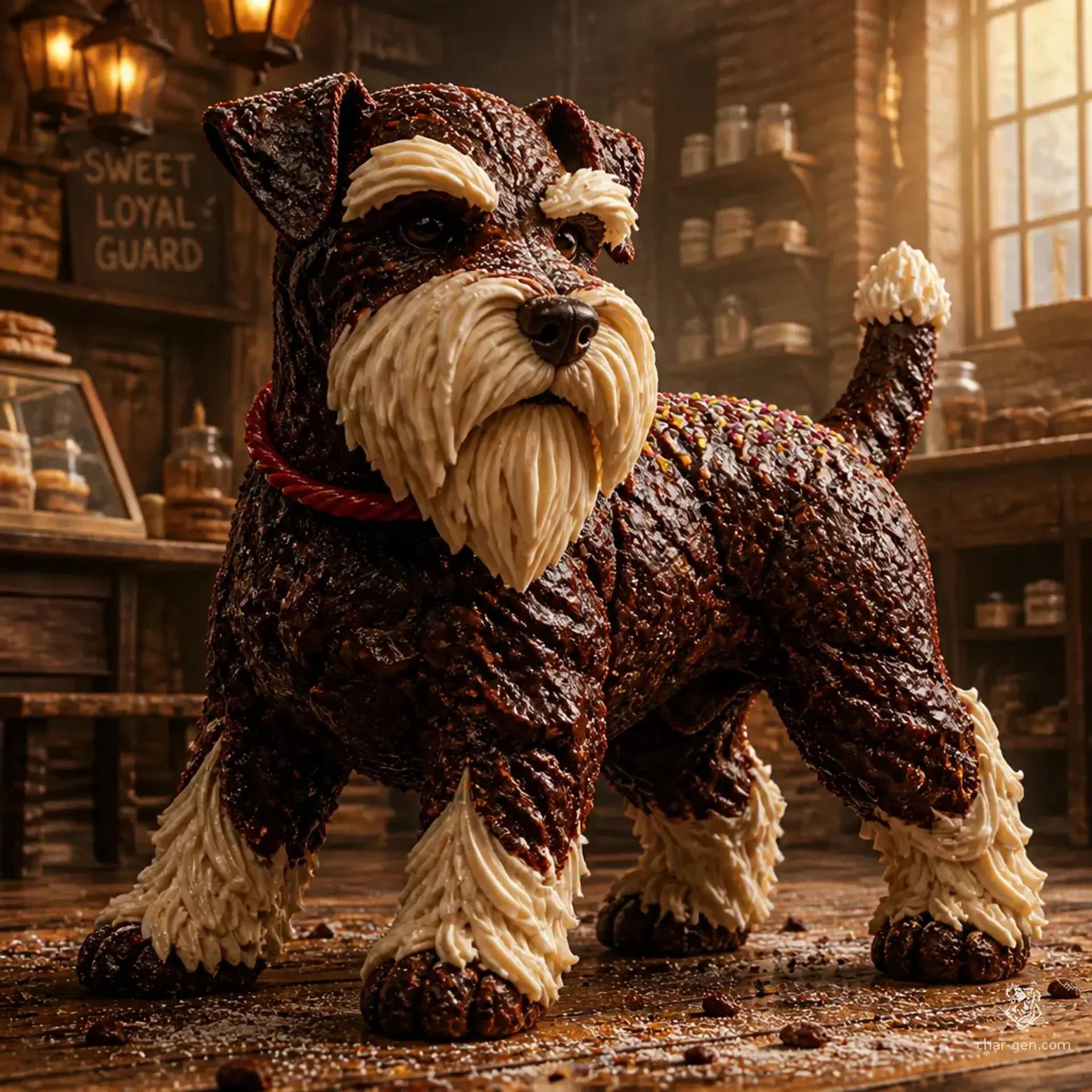 Frosted Brownie Schnauzer - AI-generated fantasy Monster