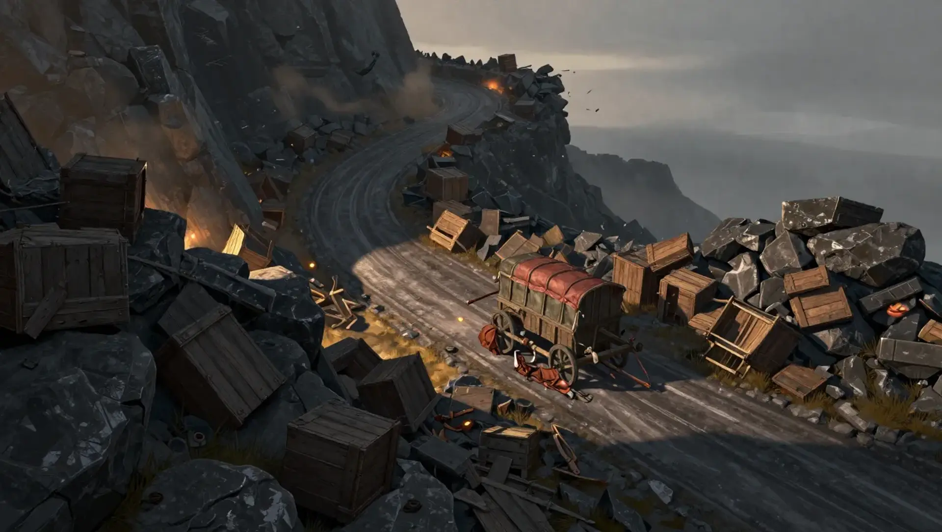 Keep the Wagon Line Together - AI-generated fantasy Encounter