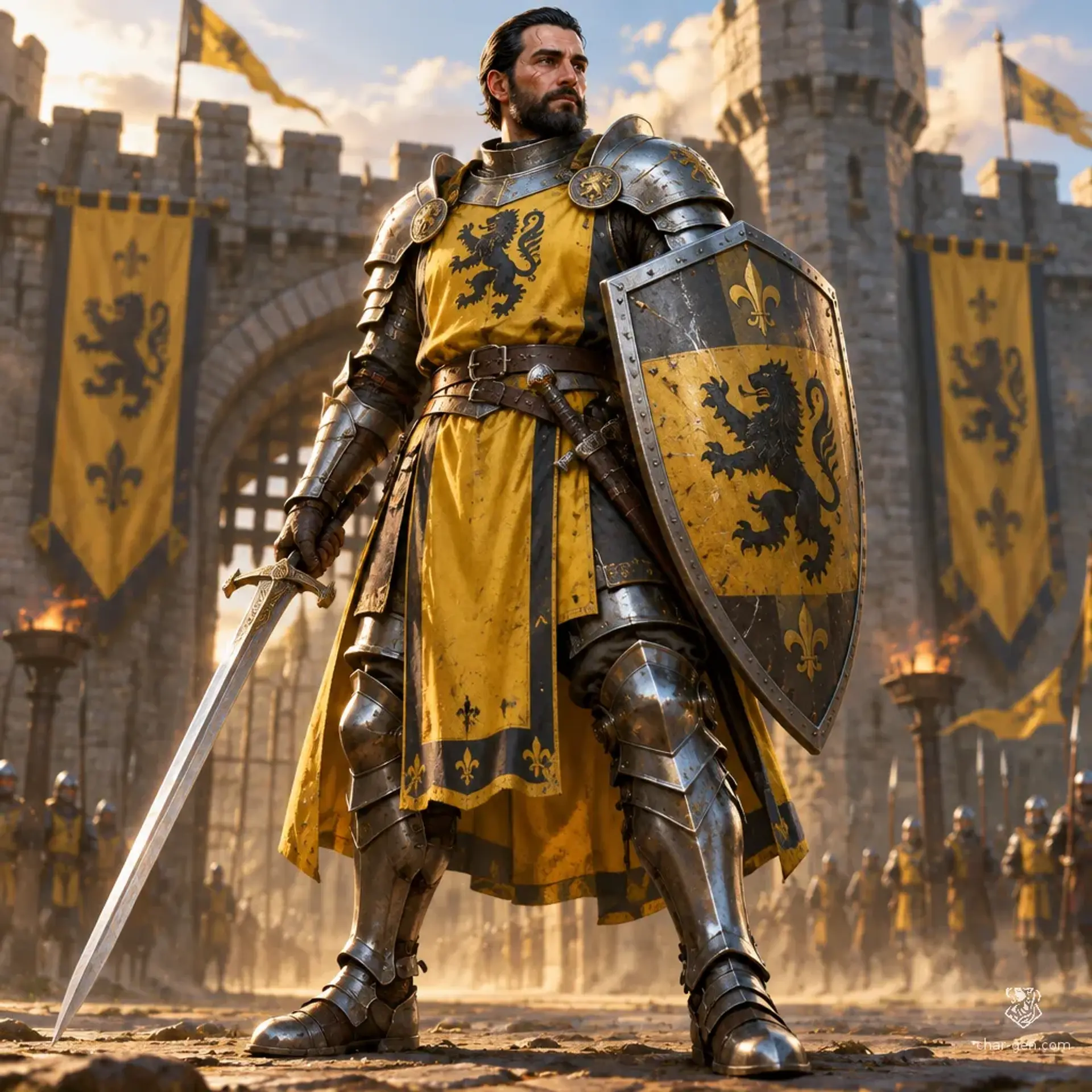 Sergeant Serik Solano - AI-generated fantasy Character