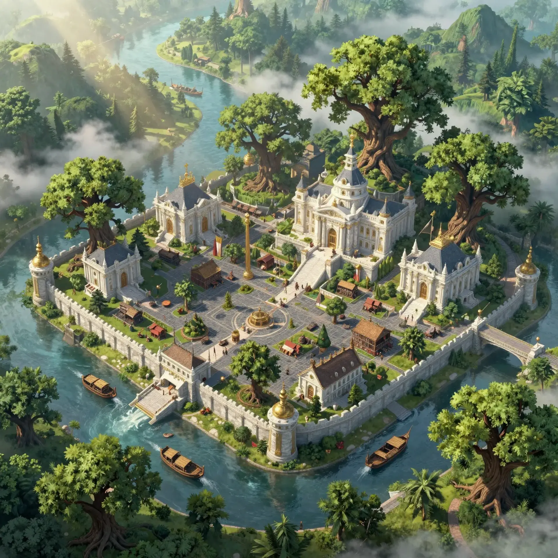 Aethelgard - AI-generated fantasy Settlement