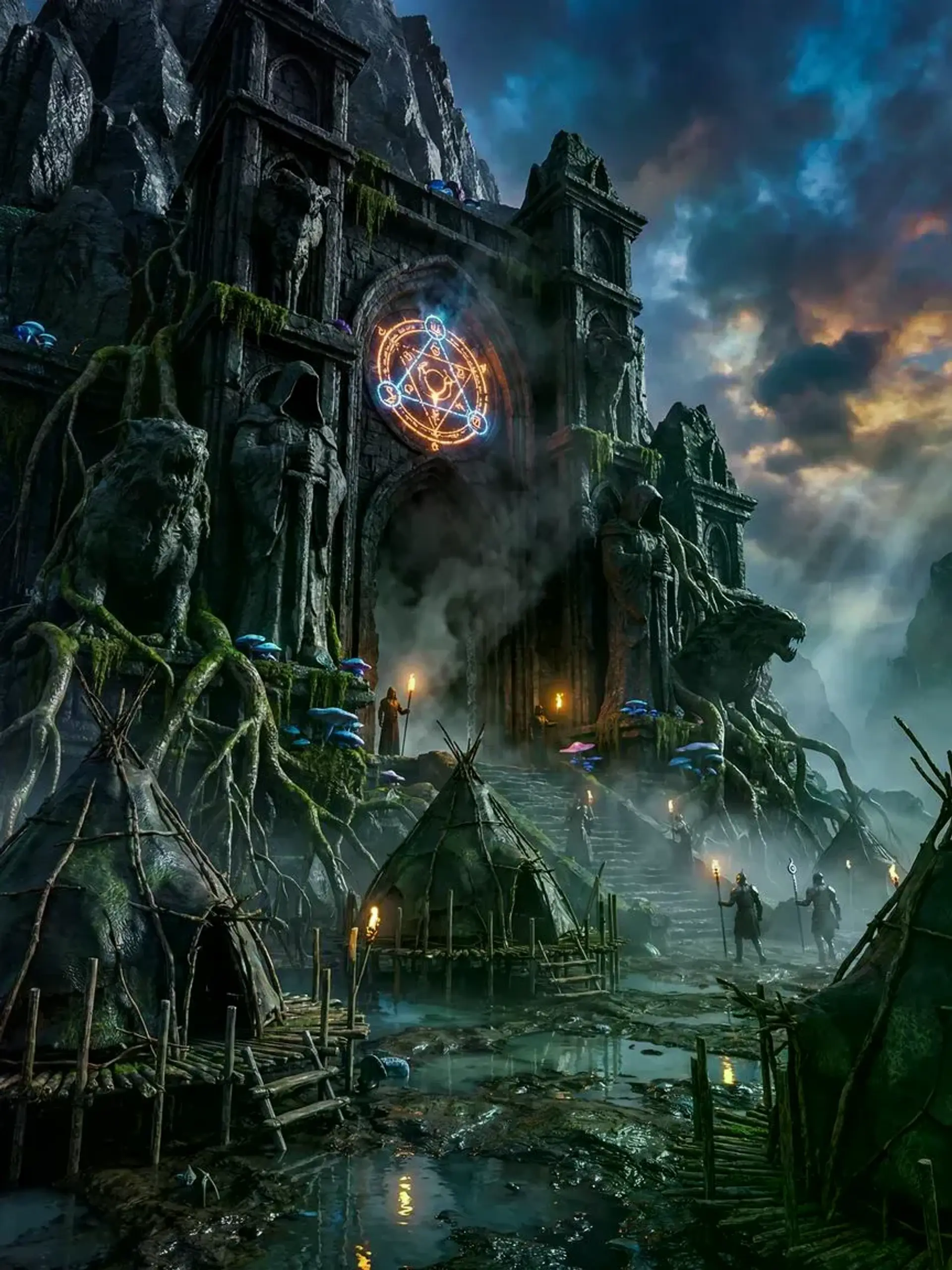 Chauntea's Blessing - AI-generated fantasy Settlement